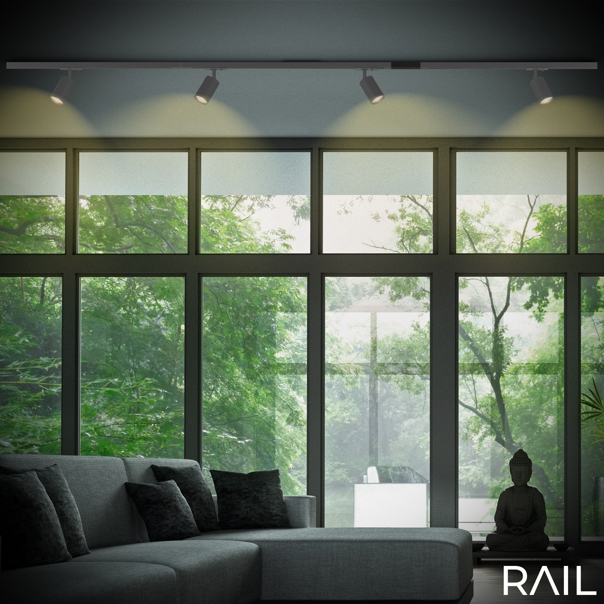 Briloner Leuchten Schienensystem-Einspeiser »RAIL« 1 tlg. tlg. Einspeisung 20,3 cm Schwarz Schienensystem Rail Wohnzimmer Büro Küche