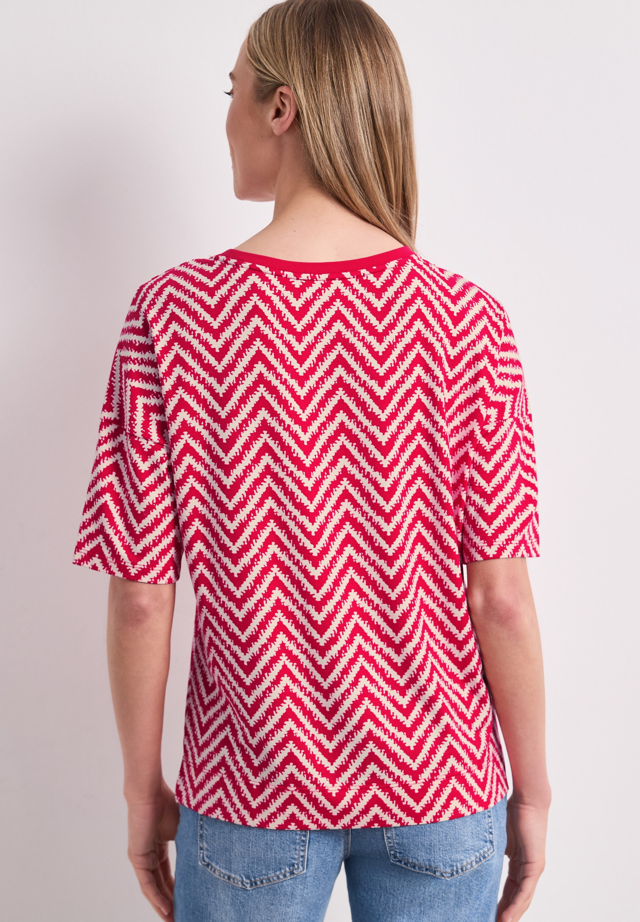 STREET ONE T-Shirt aus strecthigem Viskosematerial