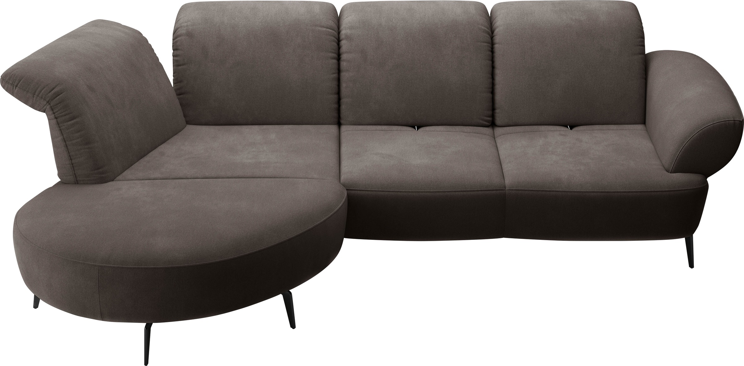 sit&more Ecksofa »Dance, L-Form, inkl. Sitztiefenverstellung«, inkl. Click&Seat, optional mit Kopfteilverstellung