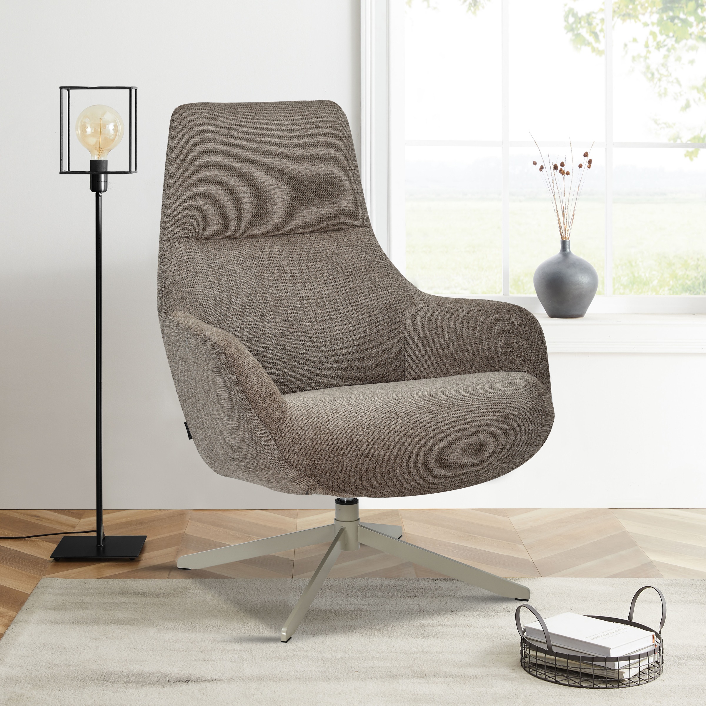 OTTO home Drehsessel "CLARINDA moderner Ohrensessel drehbar, TV-Sessel, Rel günstig online kaufen