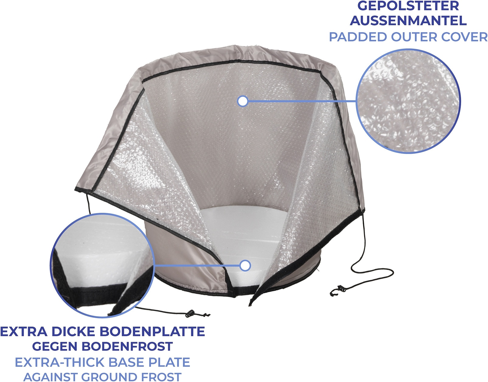 Maximex Winterschutzhaube »Thermo-Pflanztopf-Sack« Frostschutz für Pflanzkübel, extra dicke Bodenplatte, ØxH: 30x40 cm