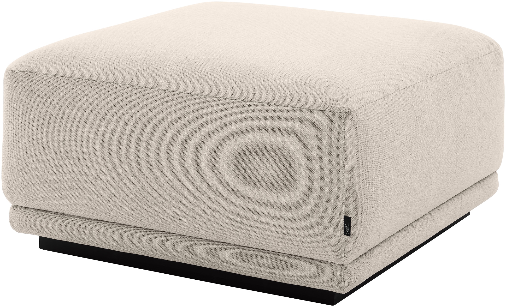 Musterring Hocker 1 Stk. tlg. mit Wellenunterfederung & HR-Kaltschaum, Holzrahmen in Schwarz