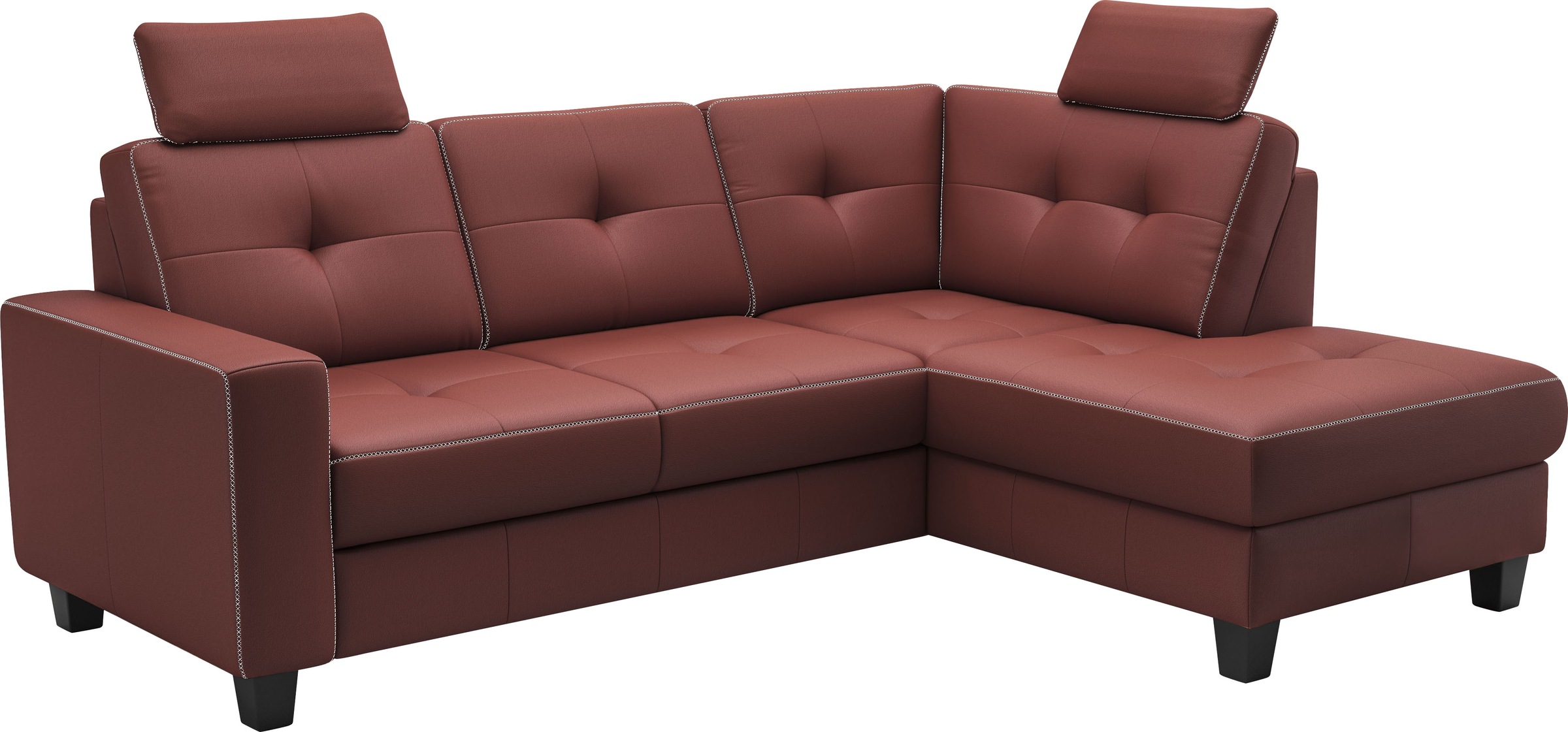 Places of Style Ecksofa »Varese«, wahlweise mit Bettfunktion und Bettkasten