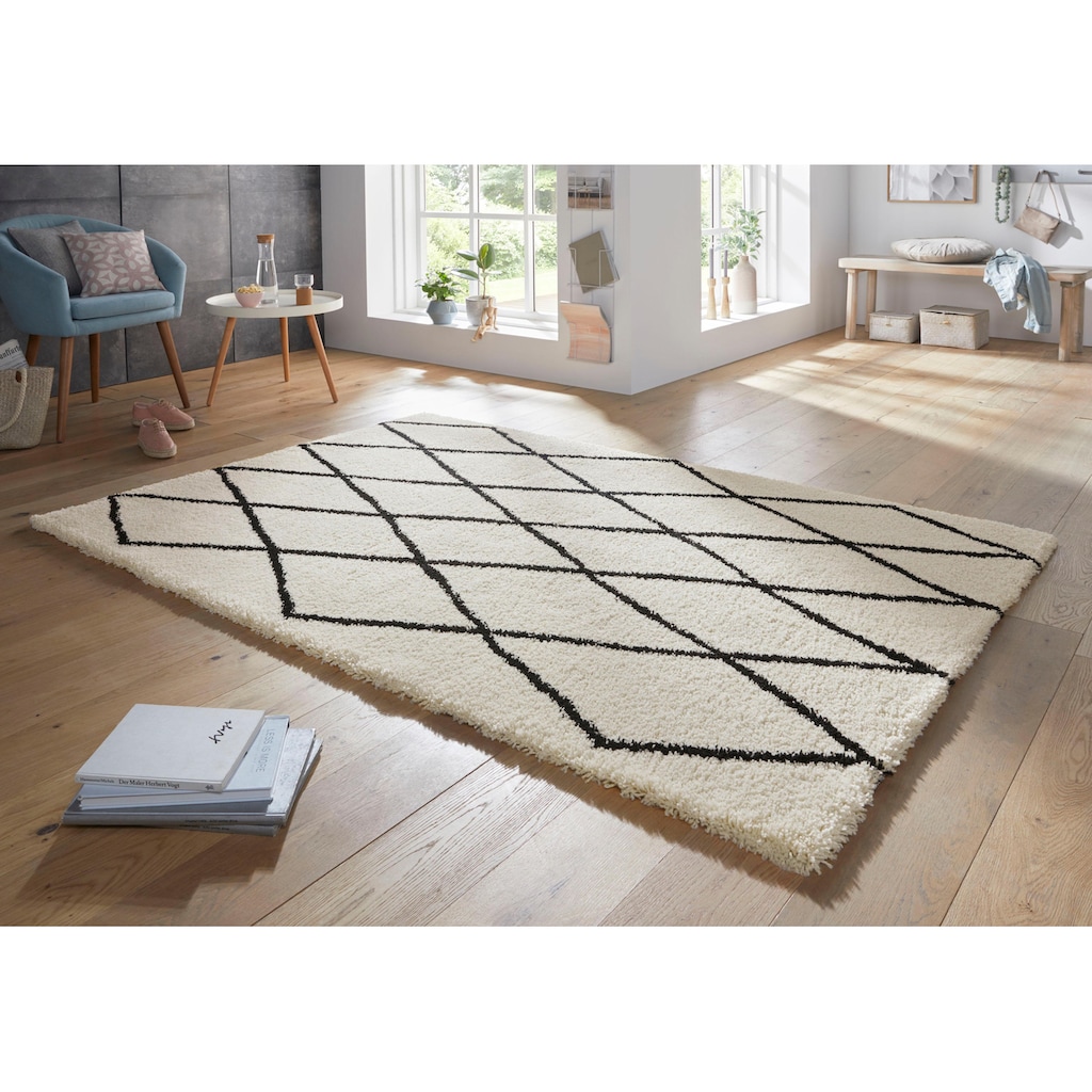 freundin Home Collection Hochflor-Teppich »Truth«, rechteckig