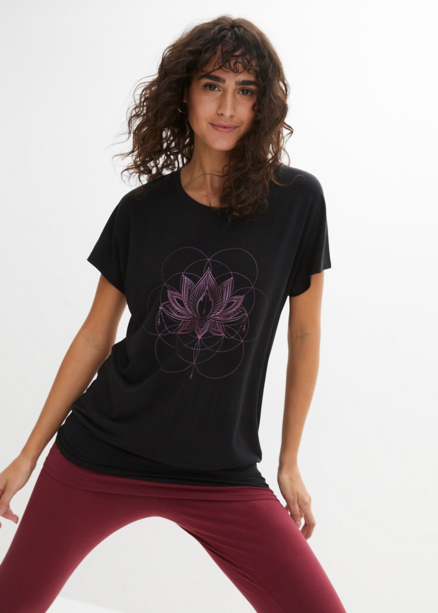 bonprix "Sport-Shirt, Loose Fit" Oversize Passform, Loose Fit, breites Bündchen