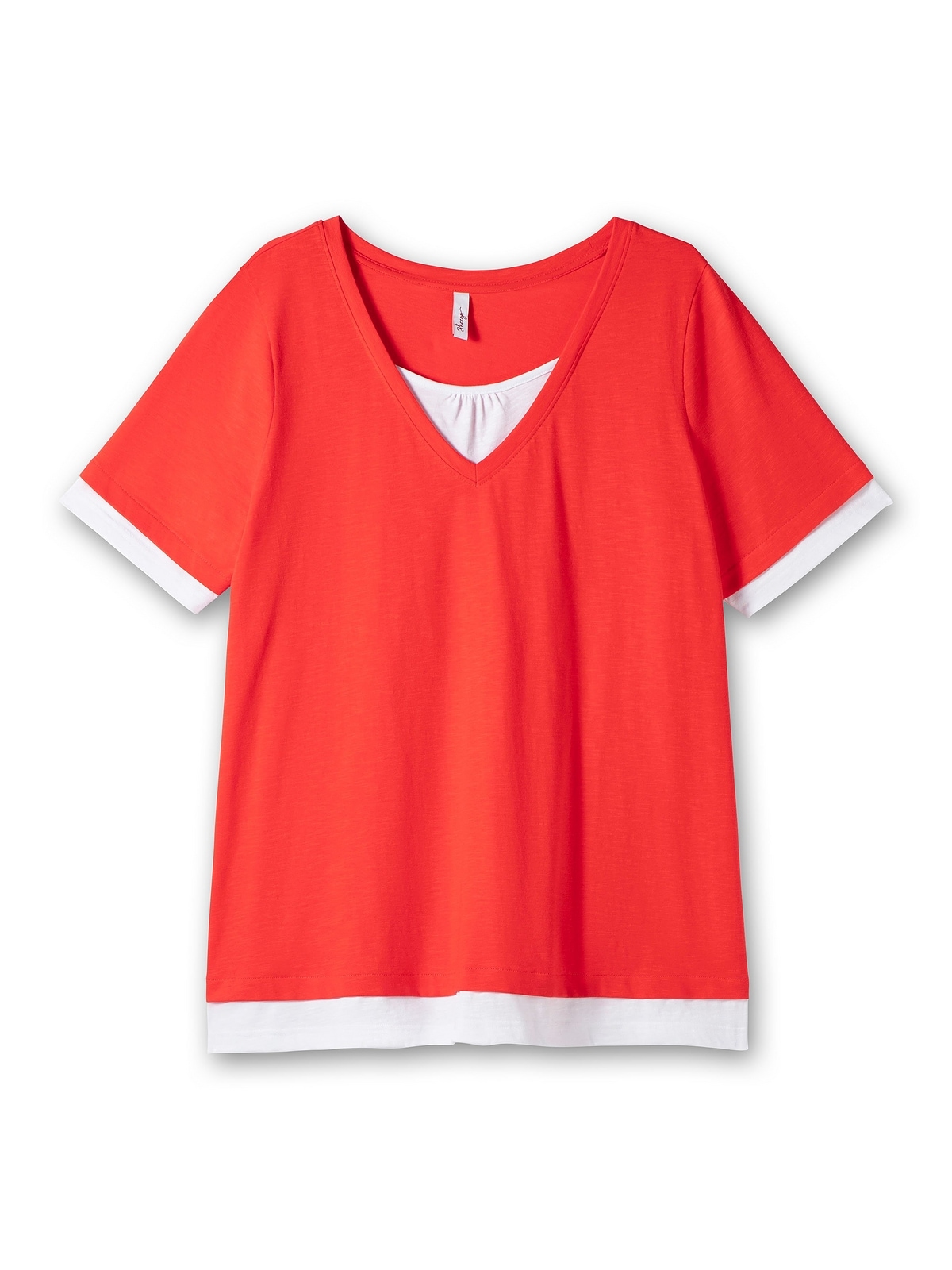 Sheego 2-in-1-Shirt 2-in-1-Optik, V-Ausschnitt kaufen | mit BAUR in Größen«, »Große