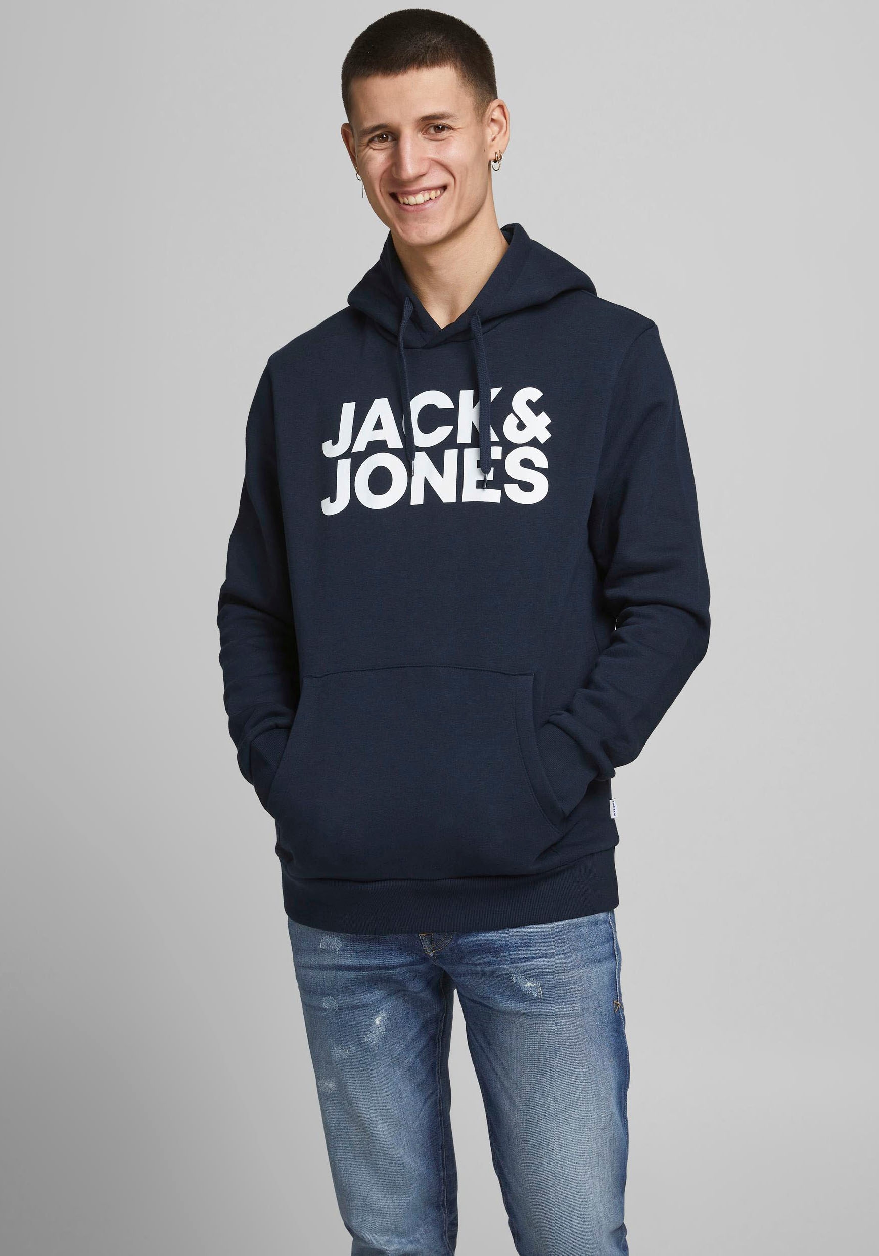 Jack & Jones Kapuzensweatshirt »JJECORP LOGO SWEAT HOOD 2PK MP NOOS«, (Packung, 2 tlg., 2er-Pack)
