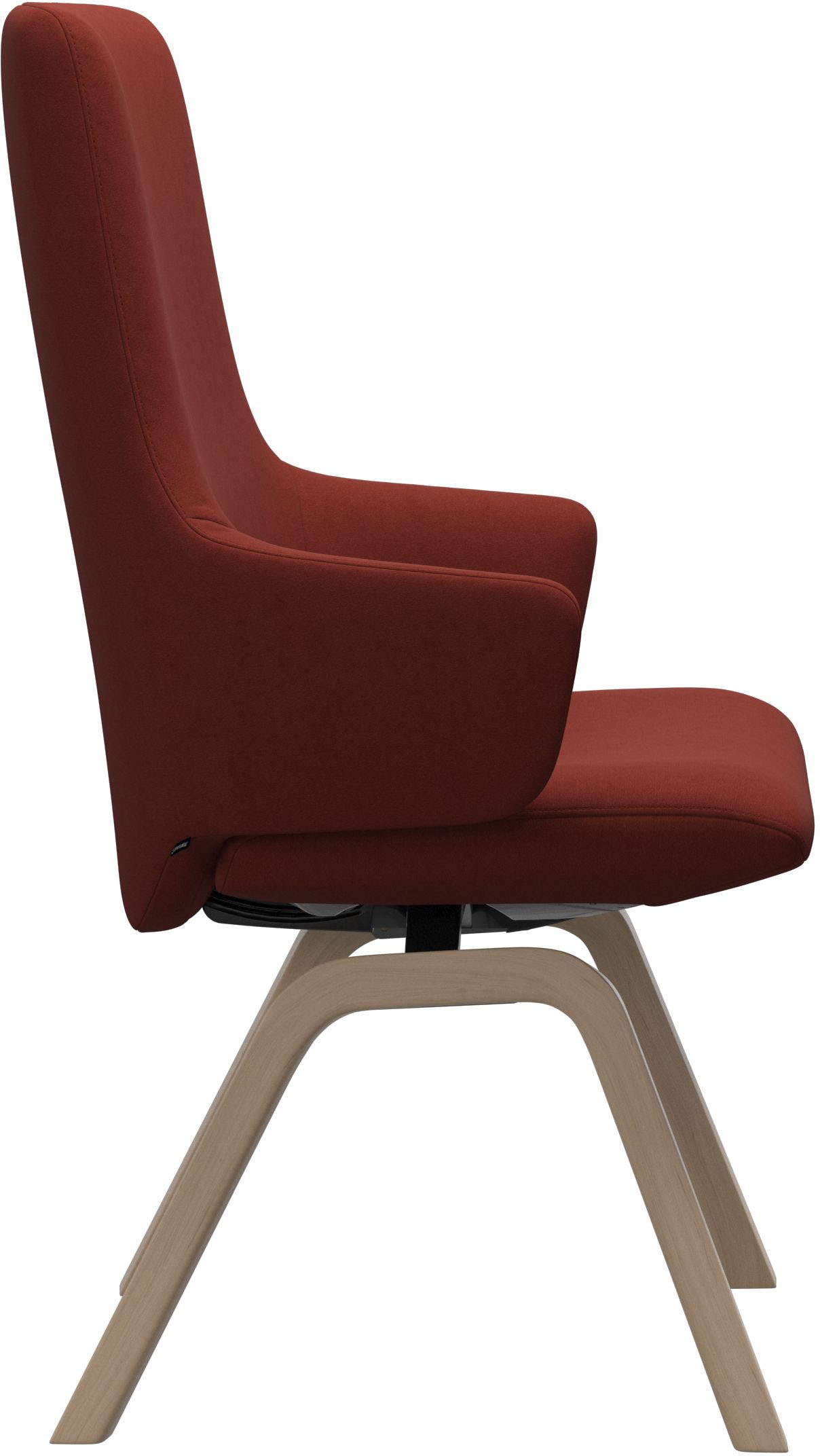 Stressless® Polsterstuhl »Laurel«, Microfaser DINAMICA, High Back mit Armlehne, Größe L, mit schräggestellten Beinen in Eiche