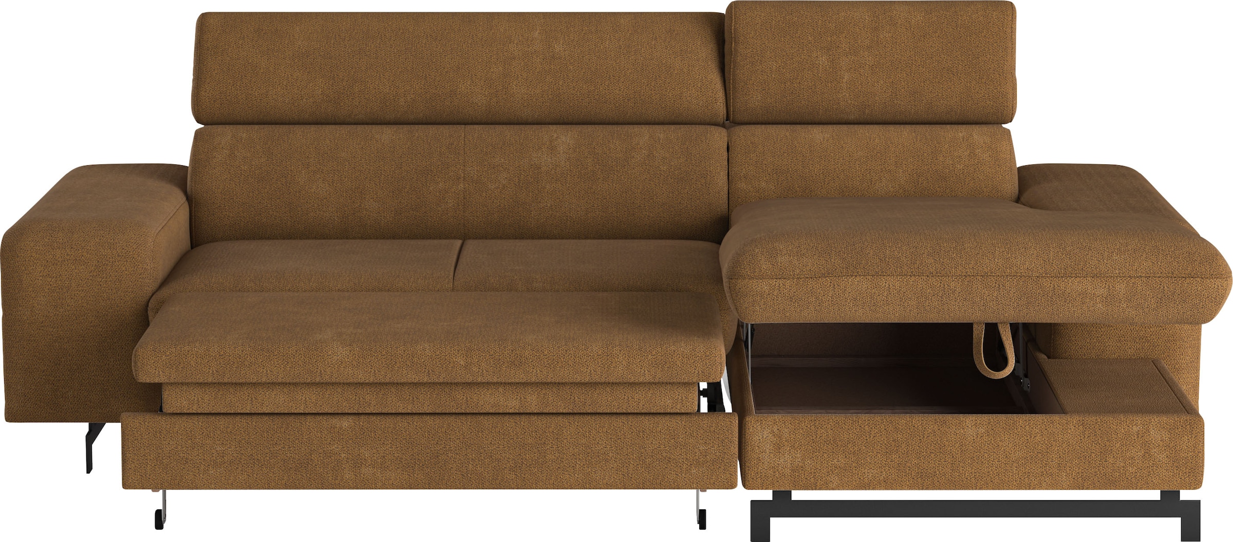 COTTA Ecksofa »Emma L-Form«, mit Kopfteilverstellung, wahlweise mit Bettfunktion & Bettkasten