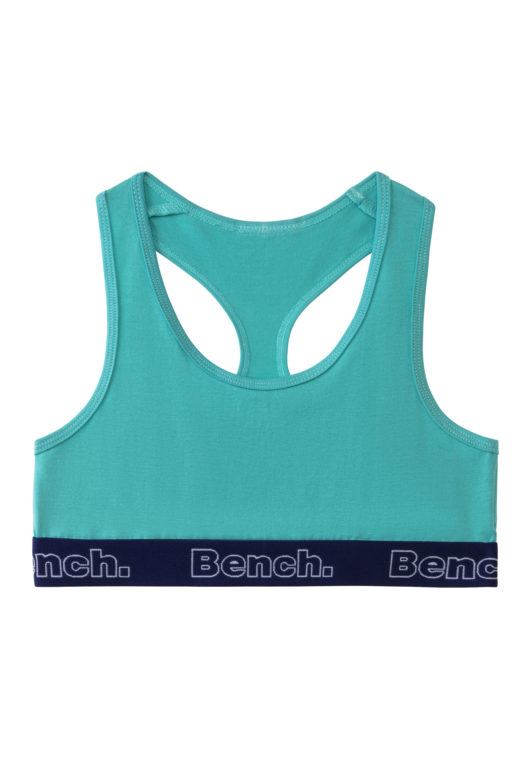 Bench. Bustier, mit kontrastfarbigem Bündchen und Racerback