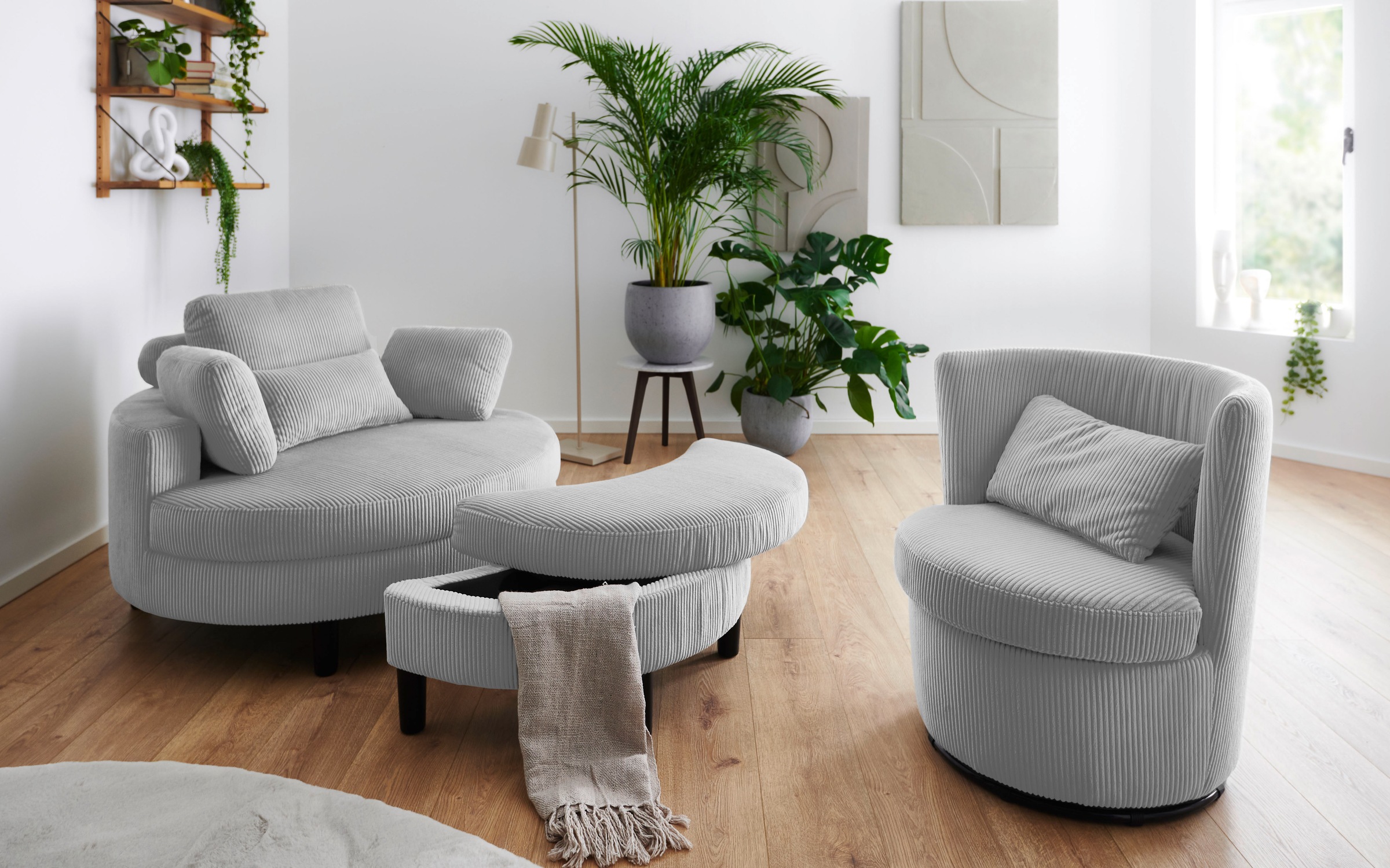 ATLANTIC home collection Drehsessel "Keno" 360-Grad drehbarer Cordsessel, i günstig online kaufen