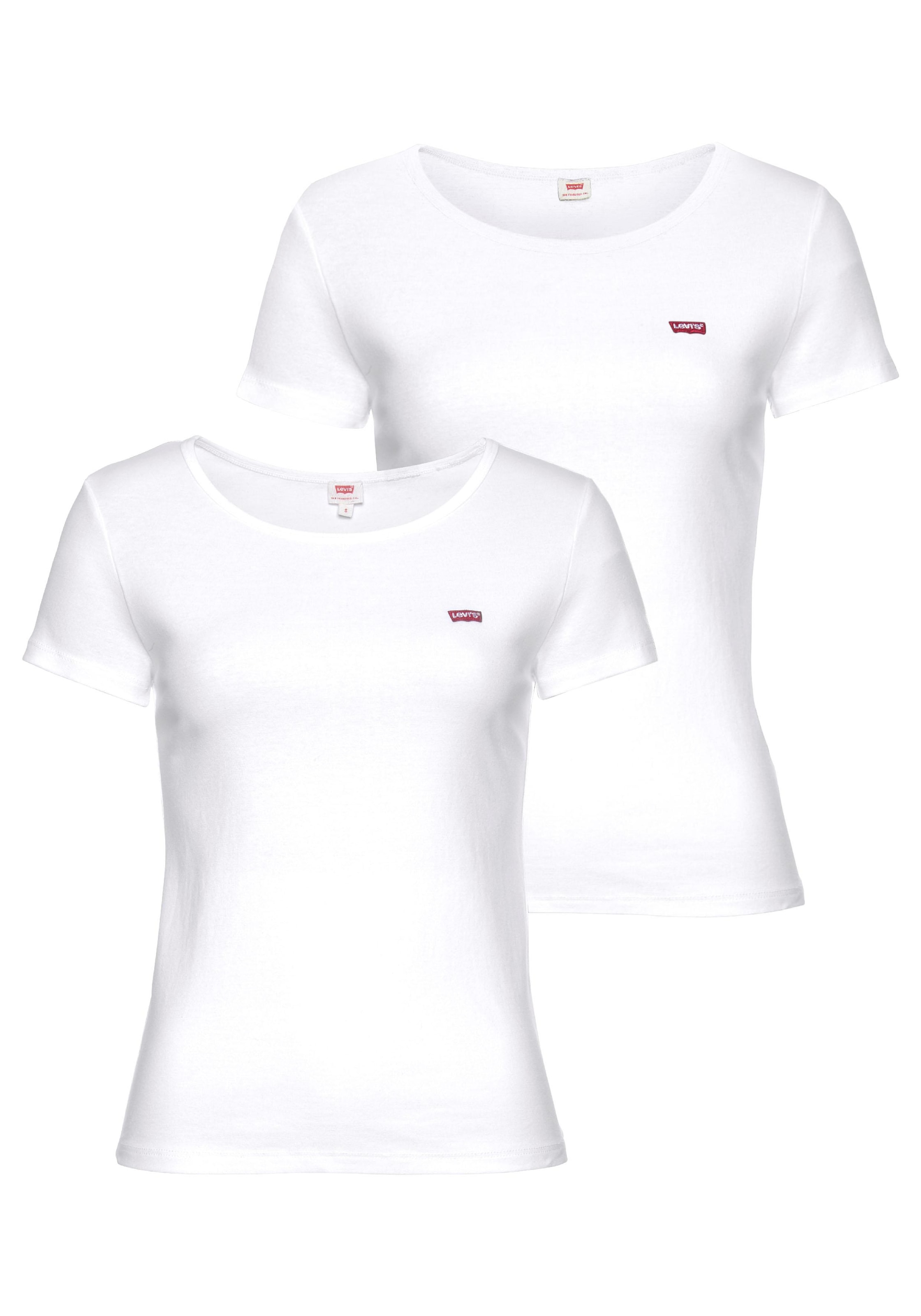 T-Shirt »Mini-Logo«, mit kleiner Markenlogo-Stickerei auf der Brust