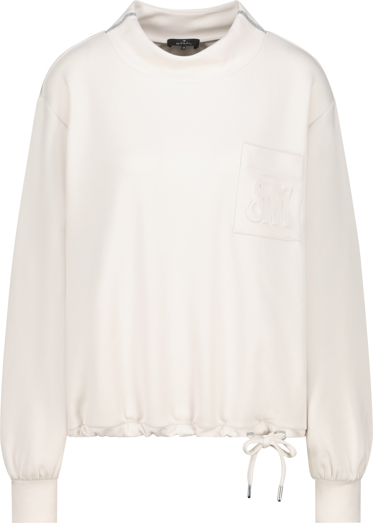 Monari Sweatshirt »Sweatshirt Basic Schmuckdetail«, Regular fit mit Stehkragen
