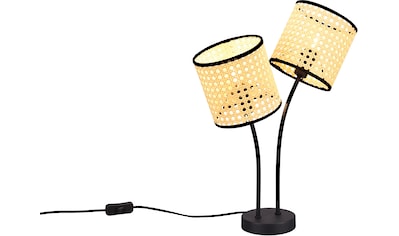 Leonique Stehlampe »Jules«, 1 flammig-flammig, Stehleuchte mit Wiener  Geflecht Lampenschirm, Leuchtenhals schwenkbar | BAUR