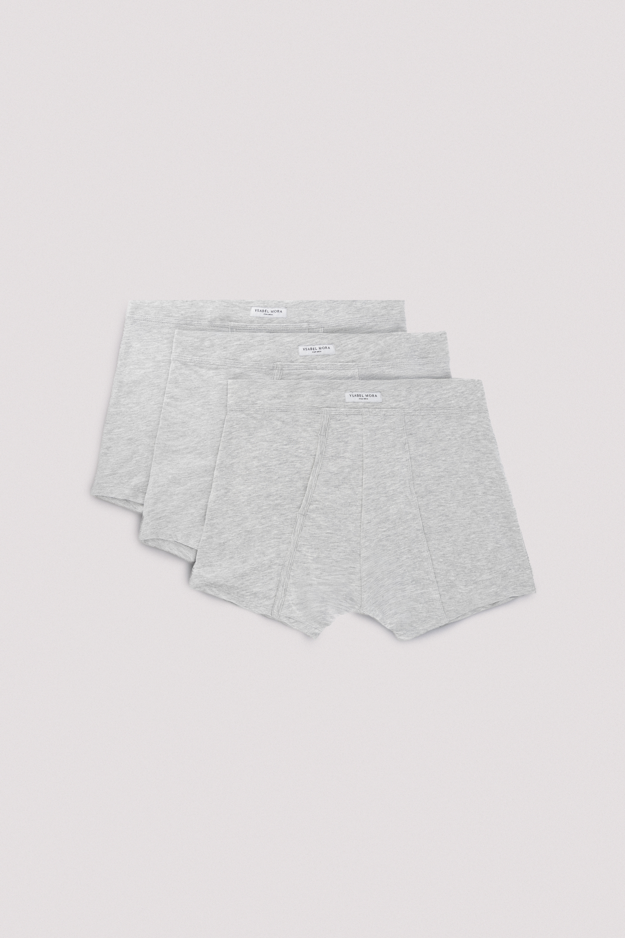 YSABEL MORA Boxershorts "BASIC COLLECTION COTTON", (3er Pack), mit praktischem Eingriff im Schritt