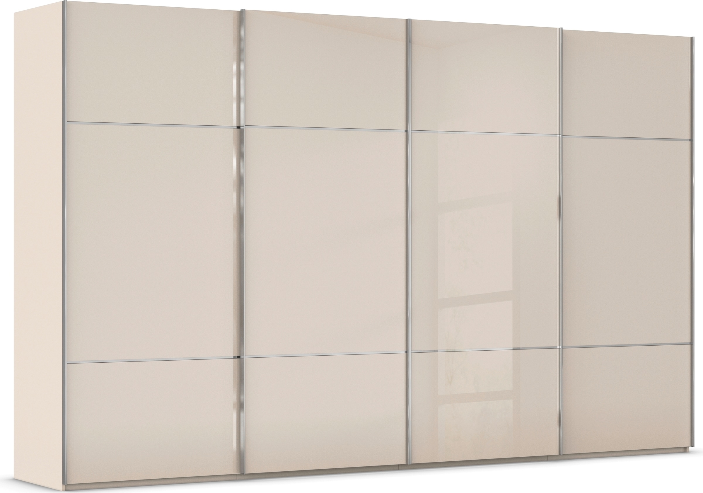 rauch "Kleiderschrank Schrank Garderobe Schlafzimmerschrank SCALE-TRIO" edle dreigeteilte Front mit 2 Zierleisten Glasfront MADE IN GERMANY