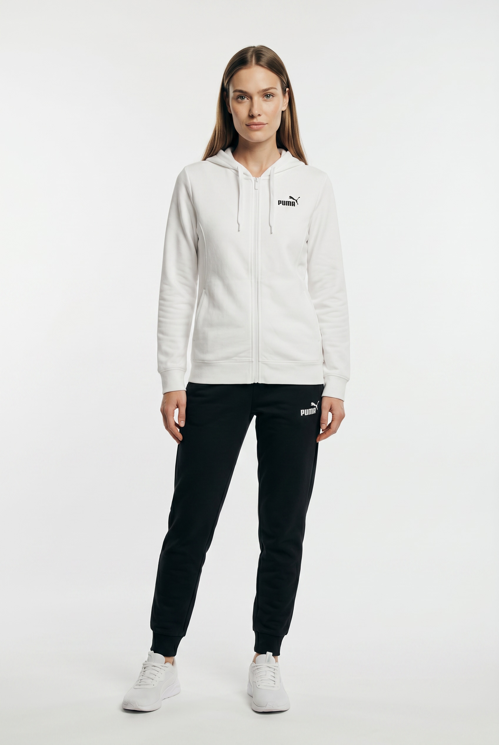 PUMA Trainingsanzug "HOODED SWEAT SUIT TR CL" 2 tlg. mit Kapuze, lockere Passform