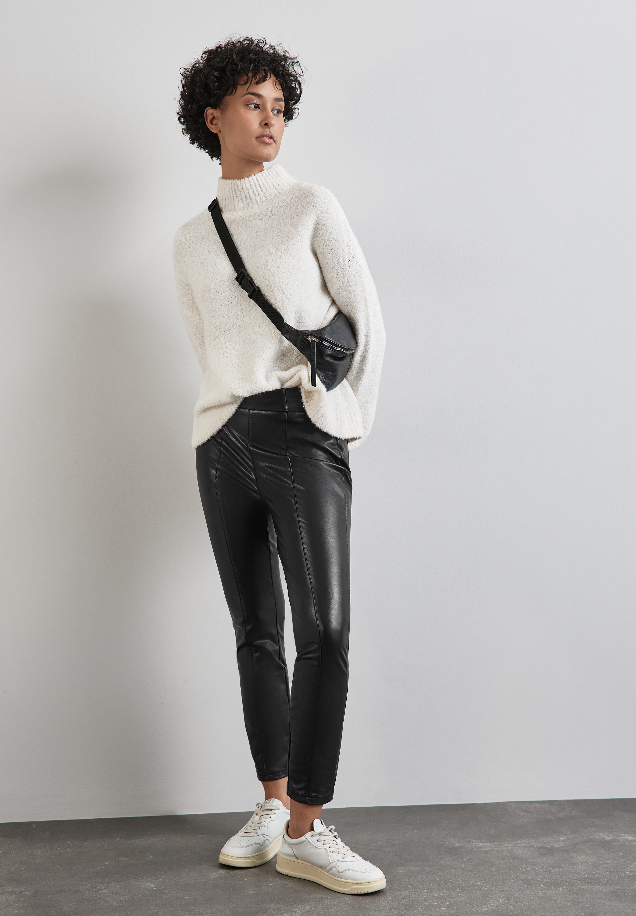 STREET ONE Lederhose, High Waist