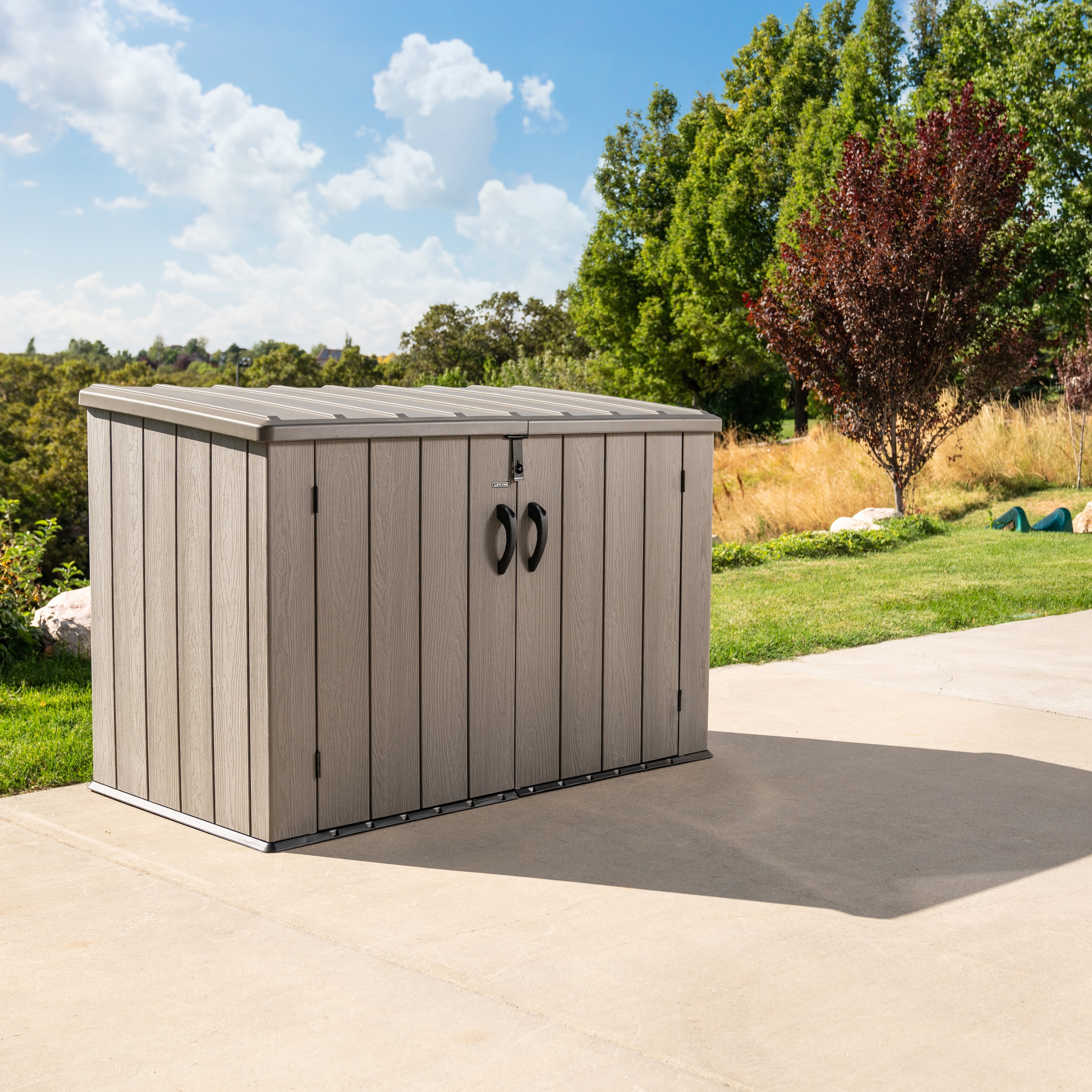 Lifetime Mülltonnenbox »Geräteschrank Greg«, Platz für 3 Mülltonnen je 240 L, BxHxT: 191x108x132 cm
