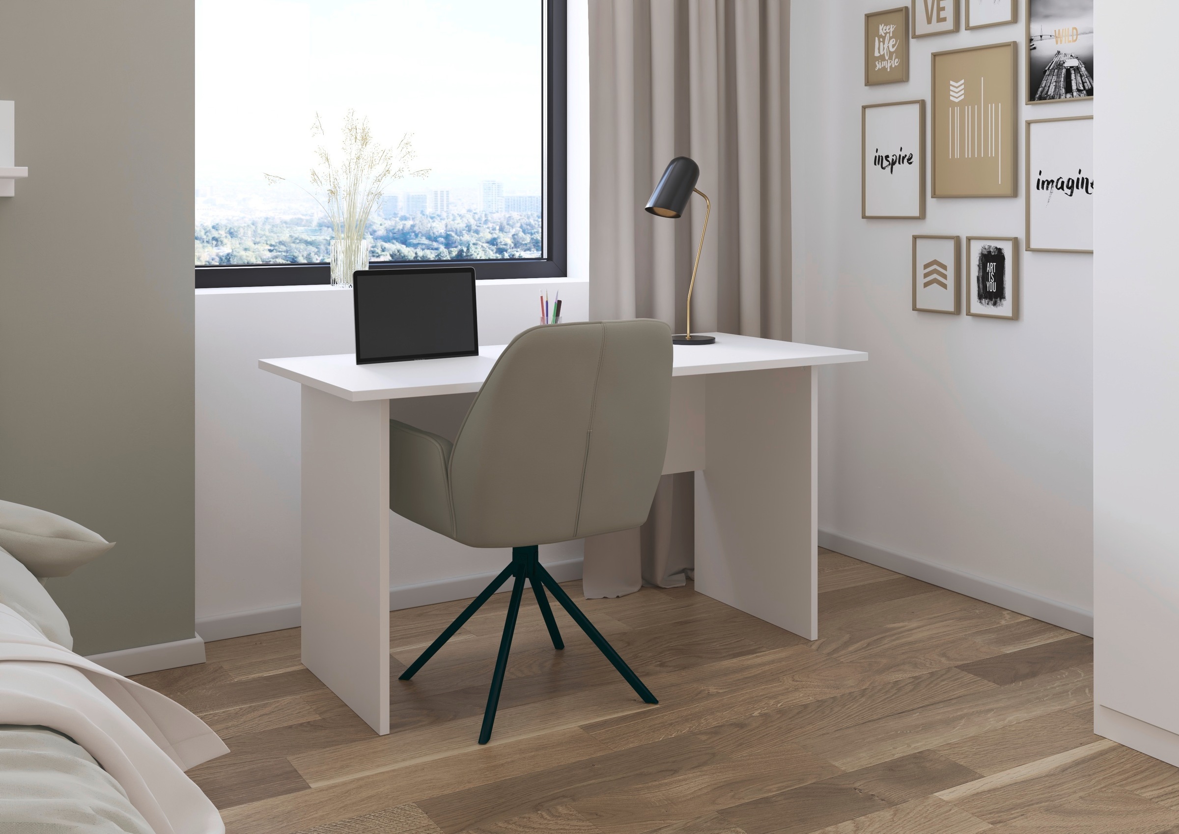 rauch Schreibtisch »Joel« Breite 140 cm,  in schlichtem Design mit großer Ablagefläche MADE IN GERMANY