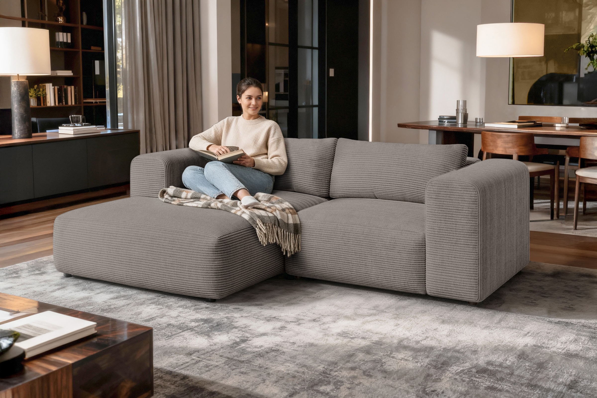 OTTO home Ecksofa "TIARRA Design-Sofa mit Ottomane recht/links bestellbar, günstig online kaufen