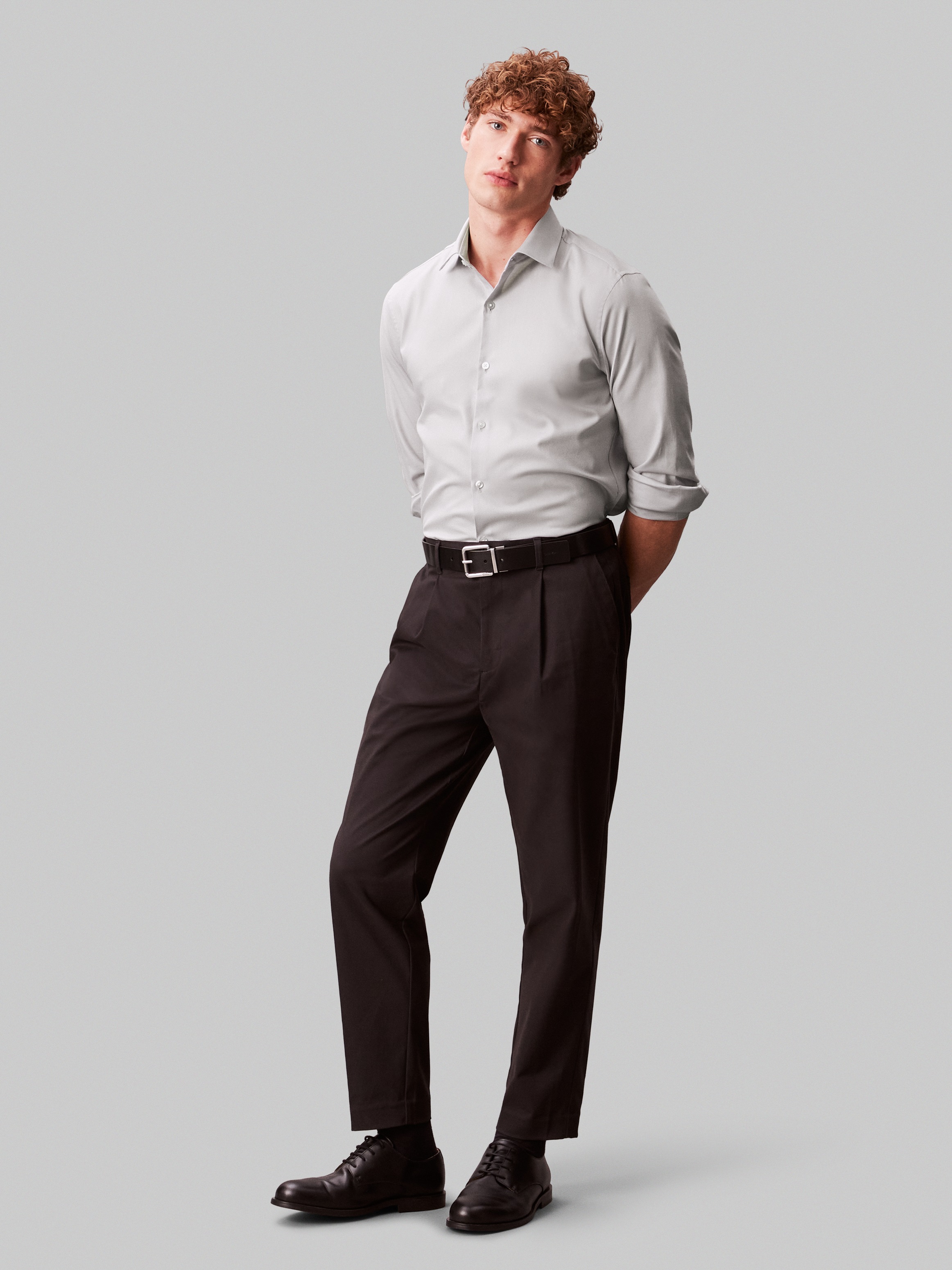 Calvin Klein Businesshemd "SLIM ESNTL POPLIN STR SLD" Slim fit mit Knopflei günstig online kaufen