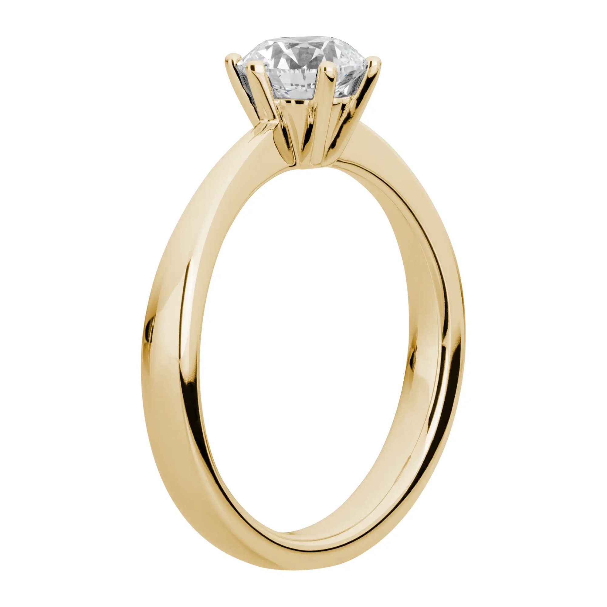 LYOMI Fingerring »585/- Gelbgold 1 synth. Diam. 1,0 ct.«