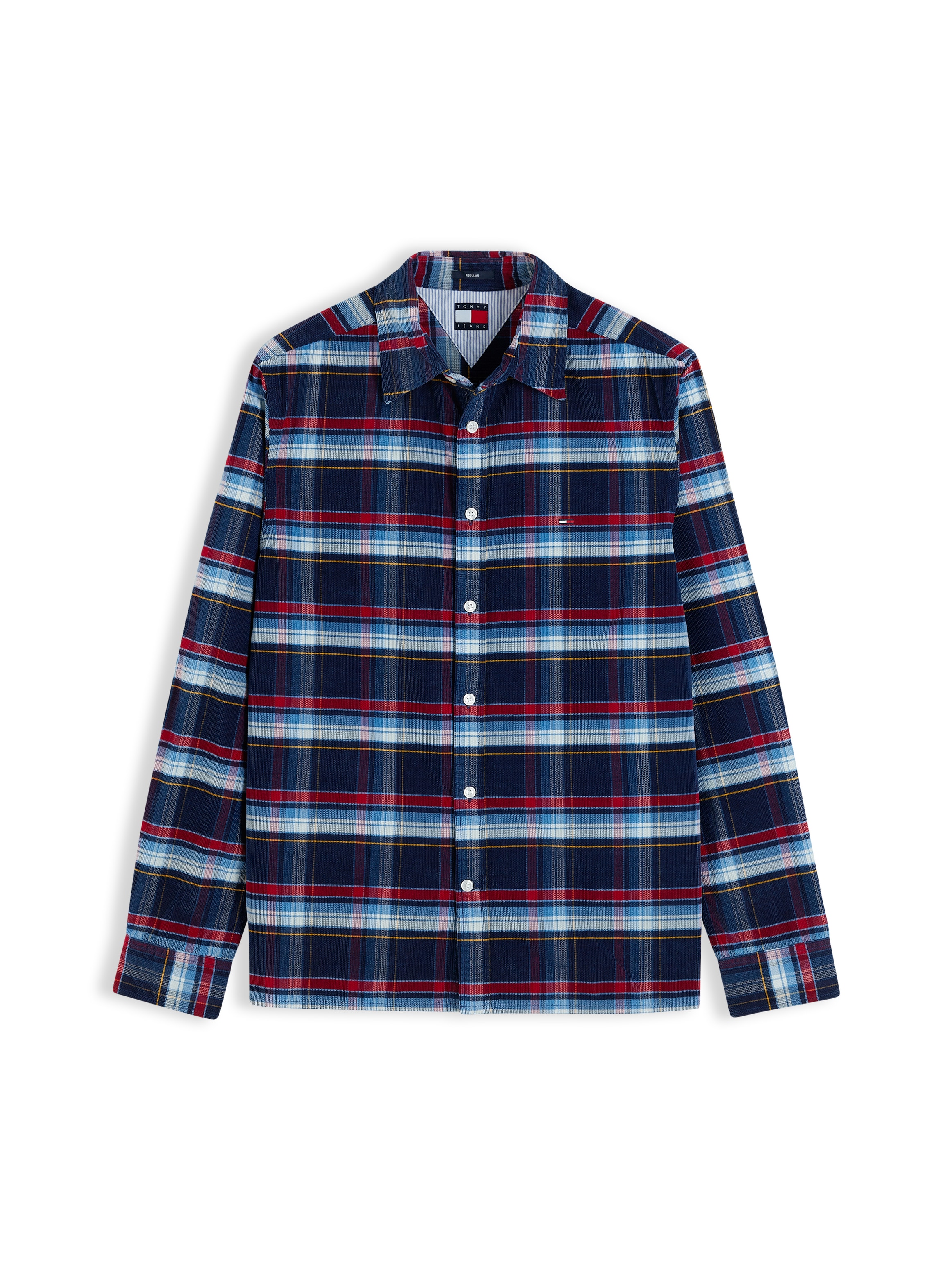 Tommy Jeans Langarmhemd »REGULAR PATTERN CORDUROY« Regular Fit, aus Dobby-Cord
