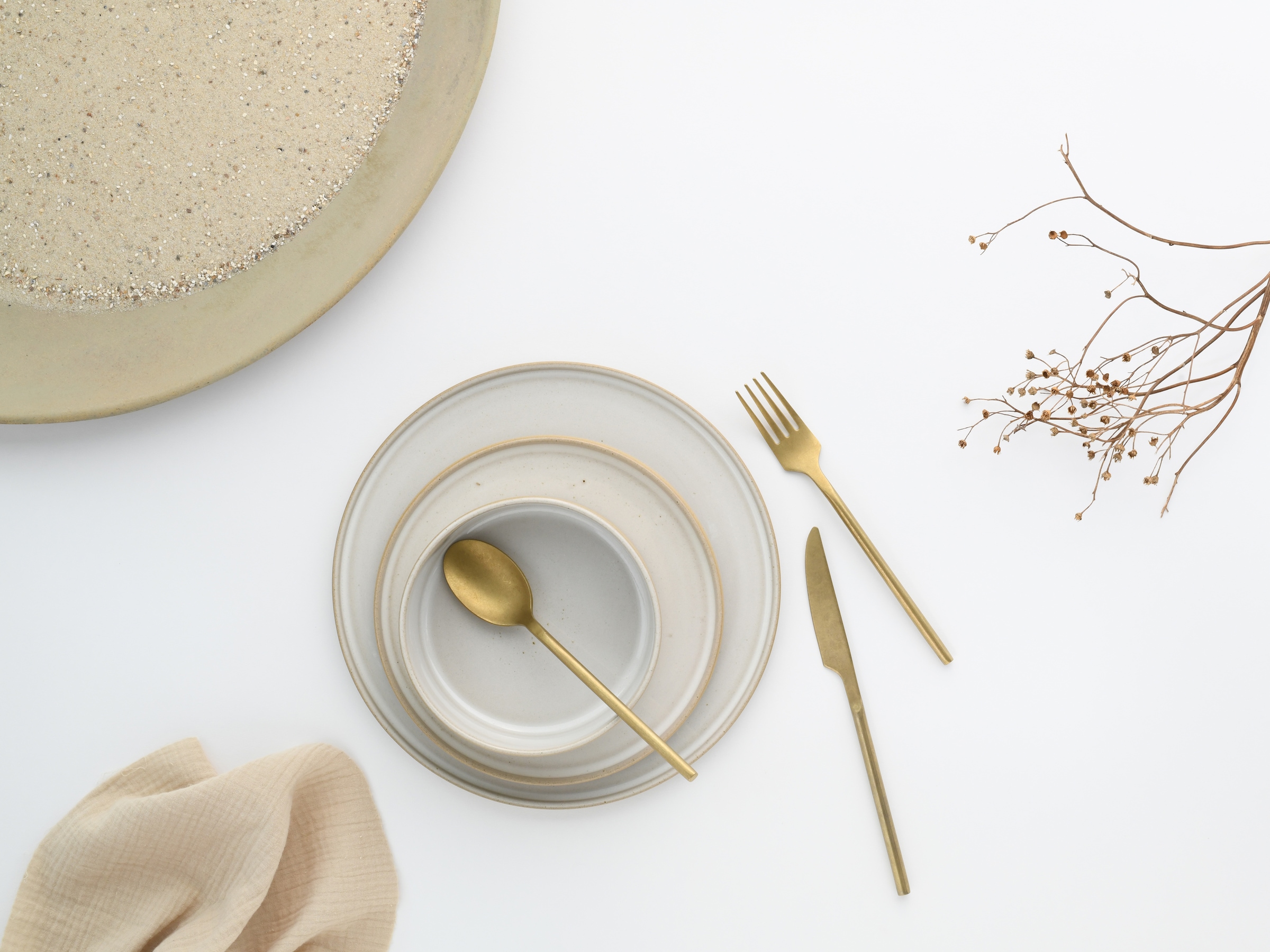 CreaTable Dessertteller »Futuro«, (Set, 4 St.), Teller Set für 4 Personen, Ø 20 cm, Steinzeug