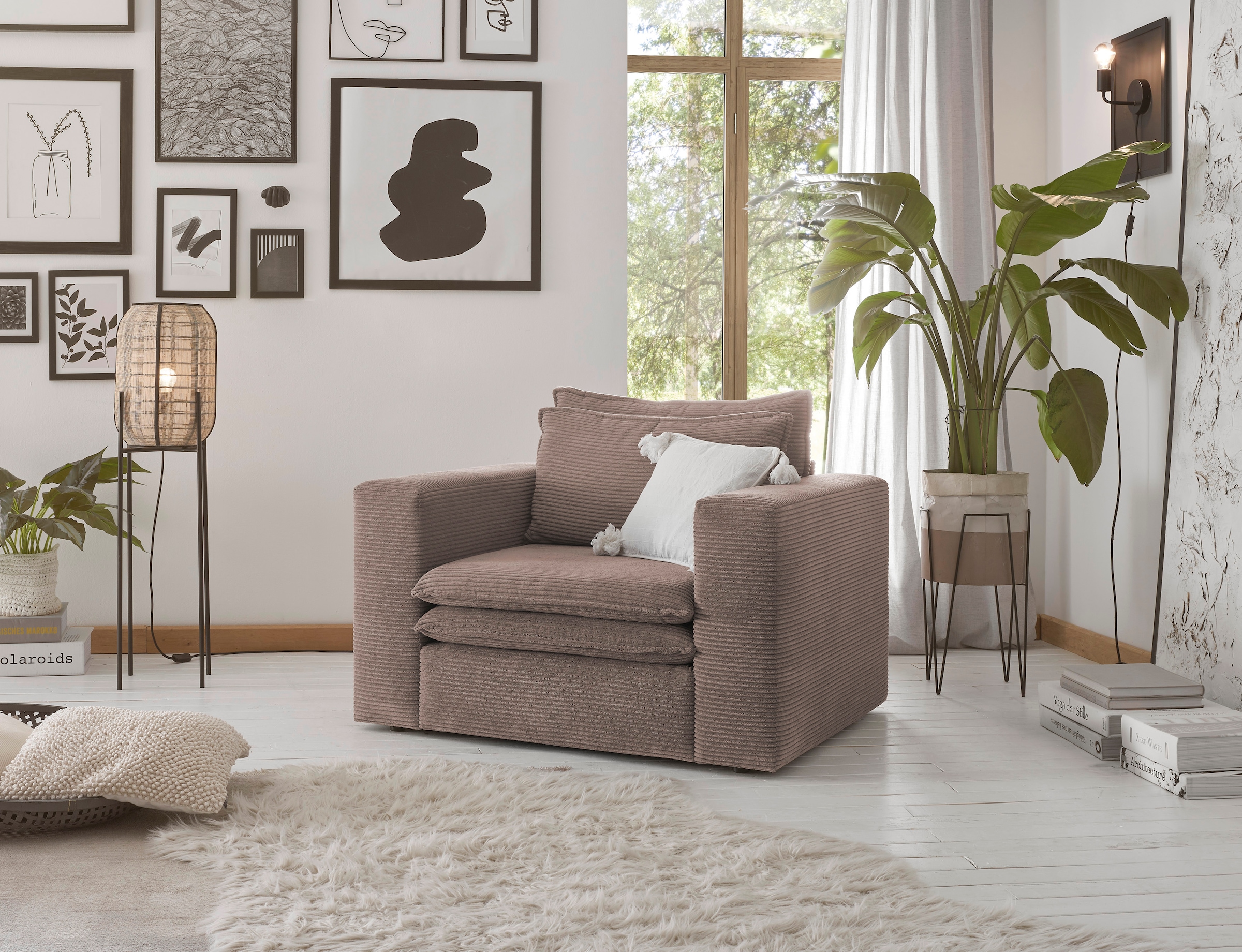 Places of Style Sessel »PIAGGE«, Hochwertiger Cord- passend zur Serie PIAGGE