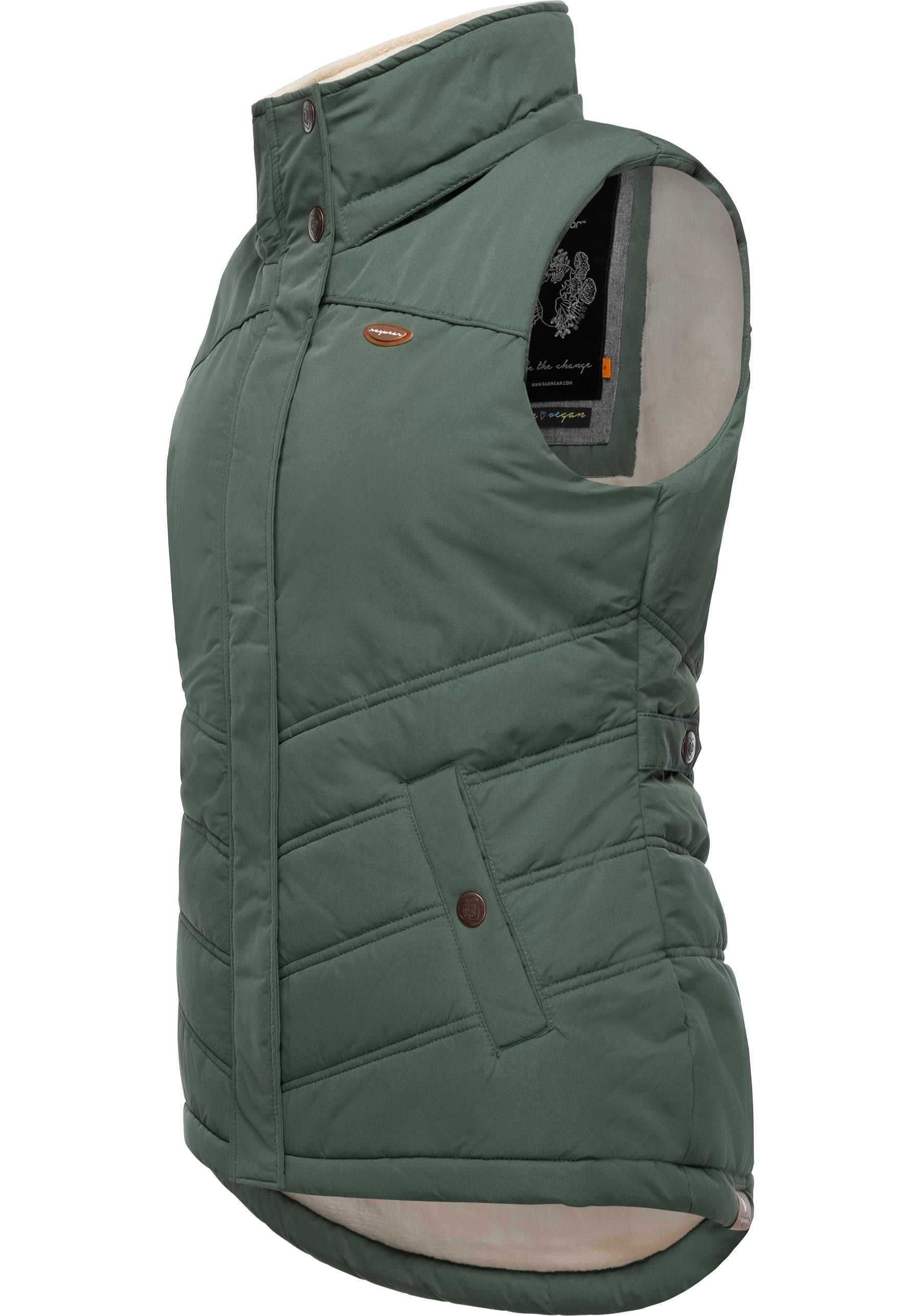 Ragwear Steppweste »Hesty«, Wasserdichte Outdoor-Weste mit abnehmbarer Kapuze