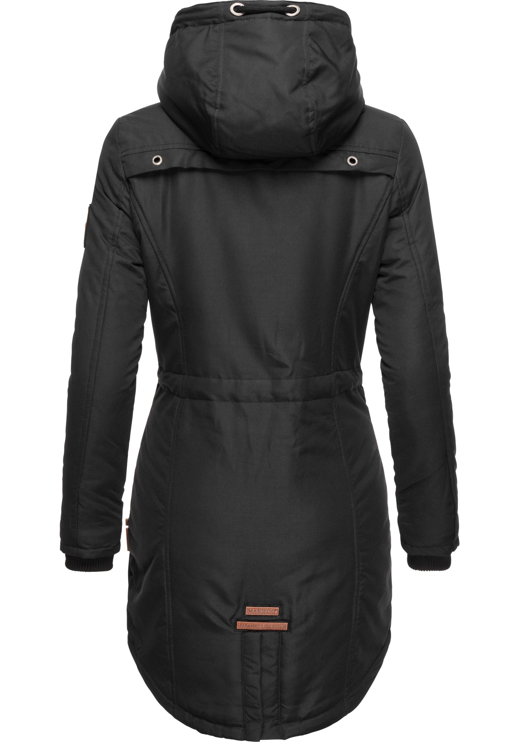 Marikoo Wintermantel »Kamii«, sportlicher Damen Winterparka mit abnehmb. Kapuze