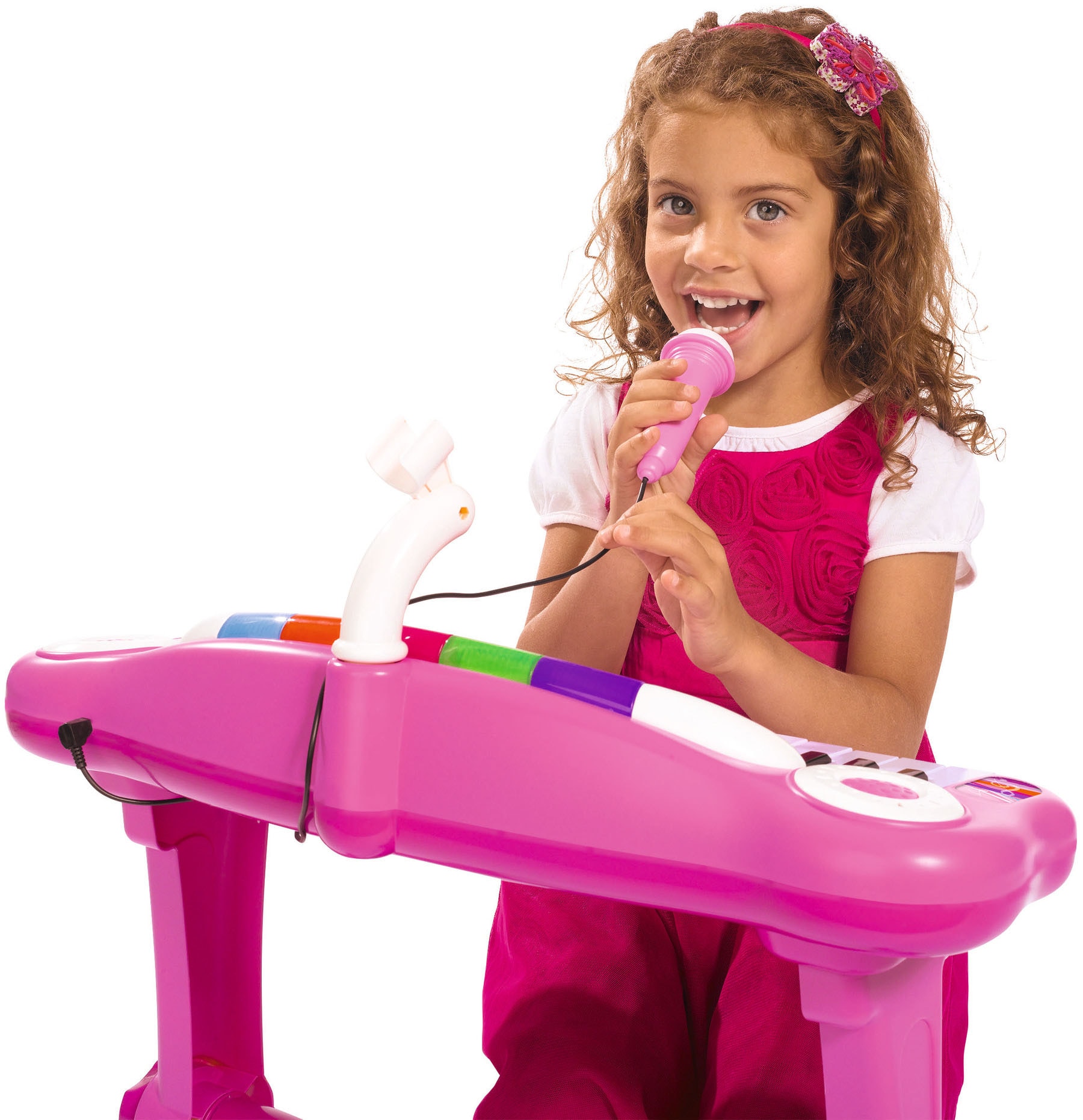 SIMBA Spielzeug-Musikinstrument »My Music World Keyboard, pink«, mit Hocker und Mikrofon