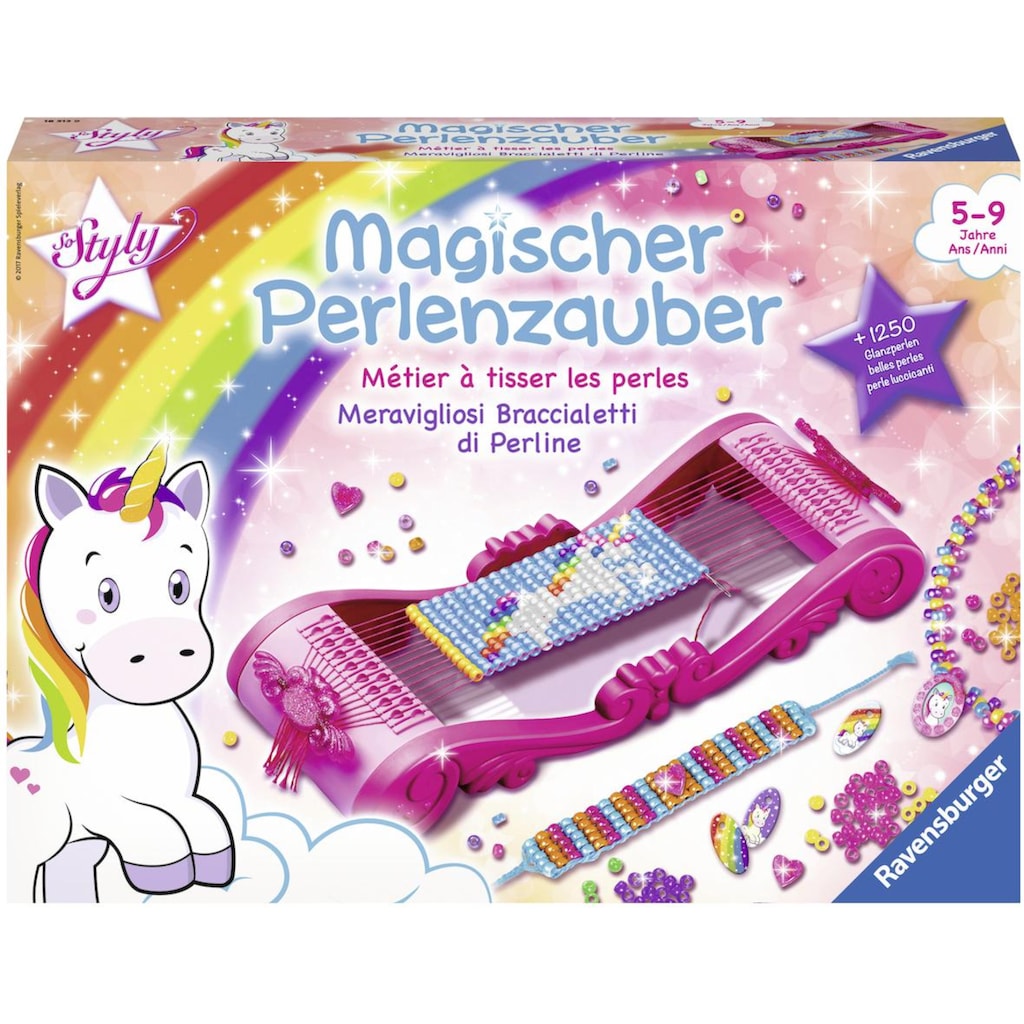 Ravensburger Kreativset »So Styly, Magischer Perlenzauber Einhorn«, (Set)