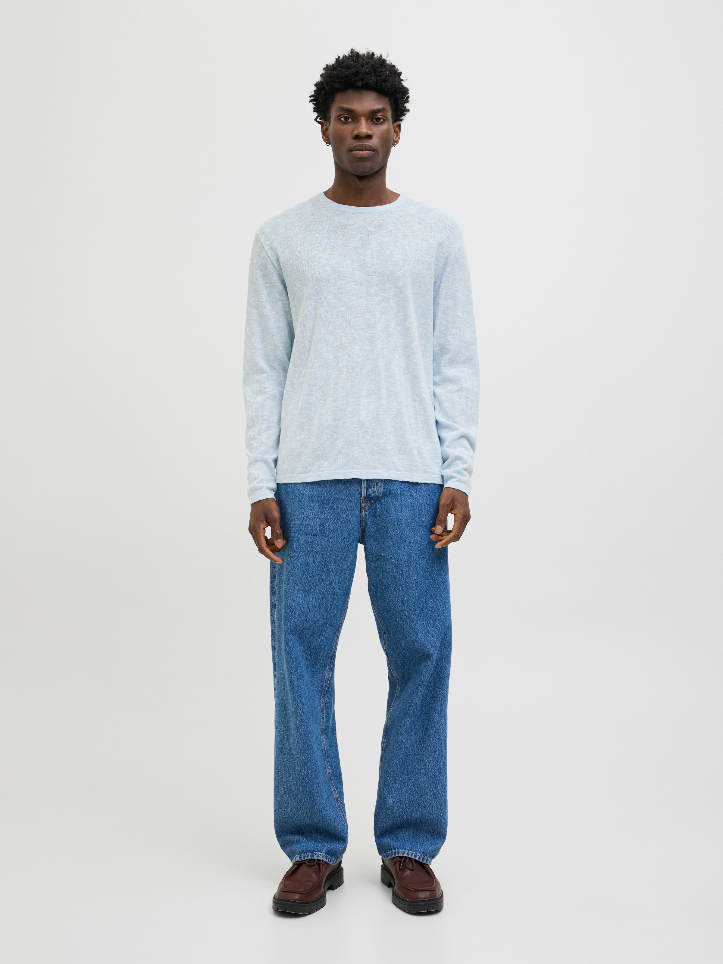Jack & Jones Rundhalspullover »JJESUMMER KNIT CREW NECK SN«, mit Rundhalsausschnitt