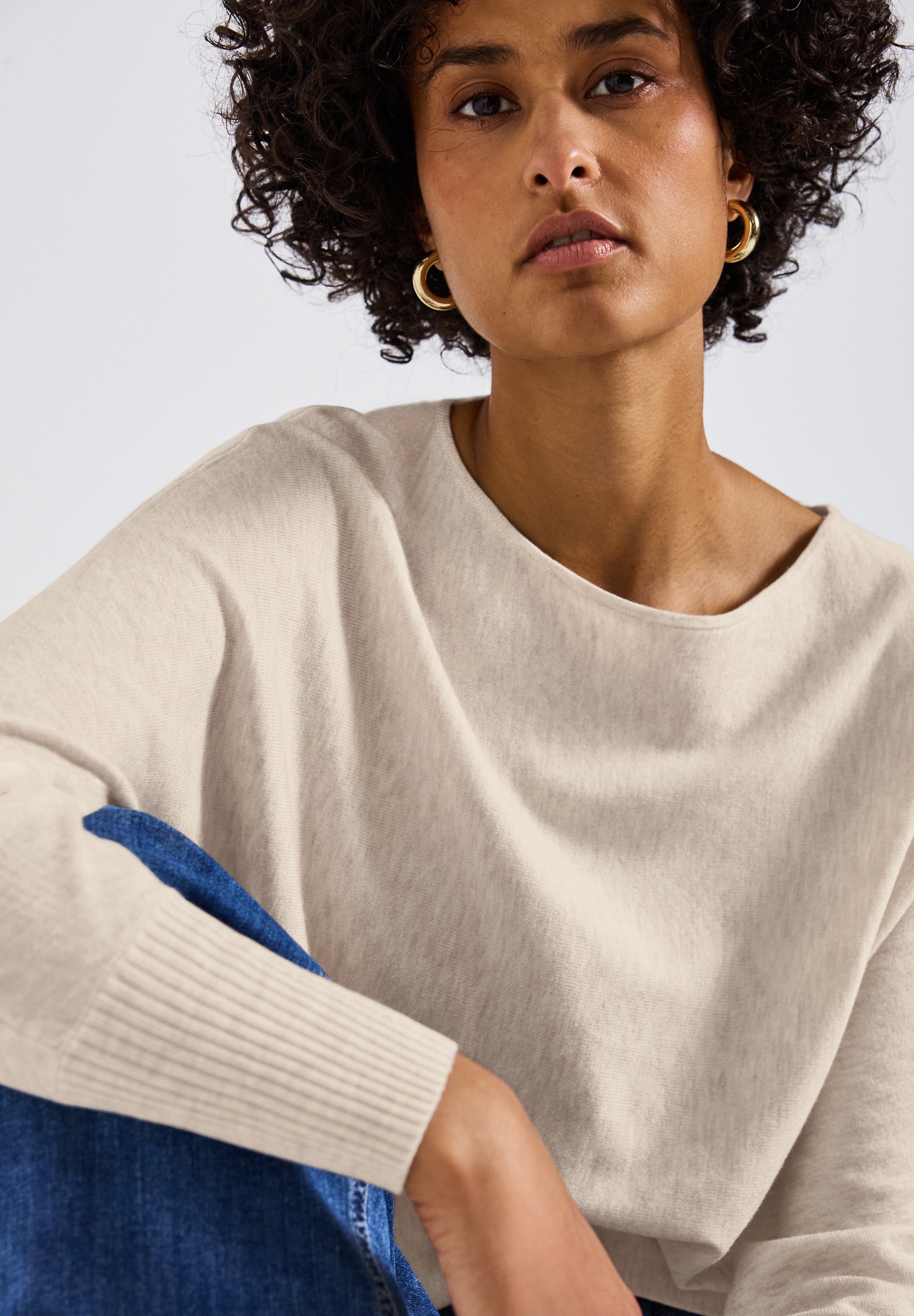 STREET ONE Strickpullover, mit Rippbündchen