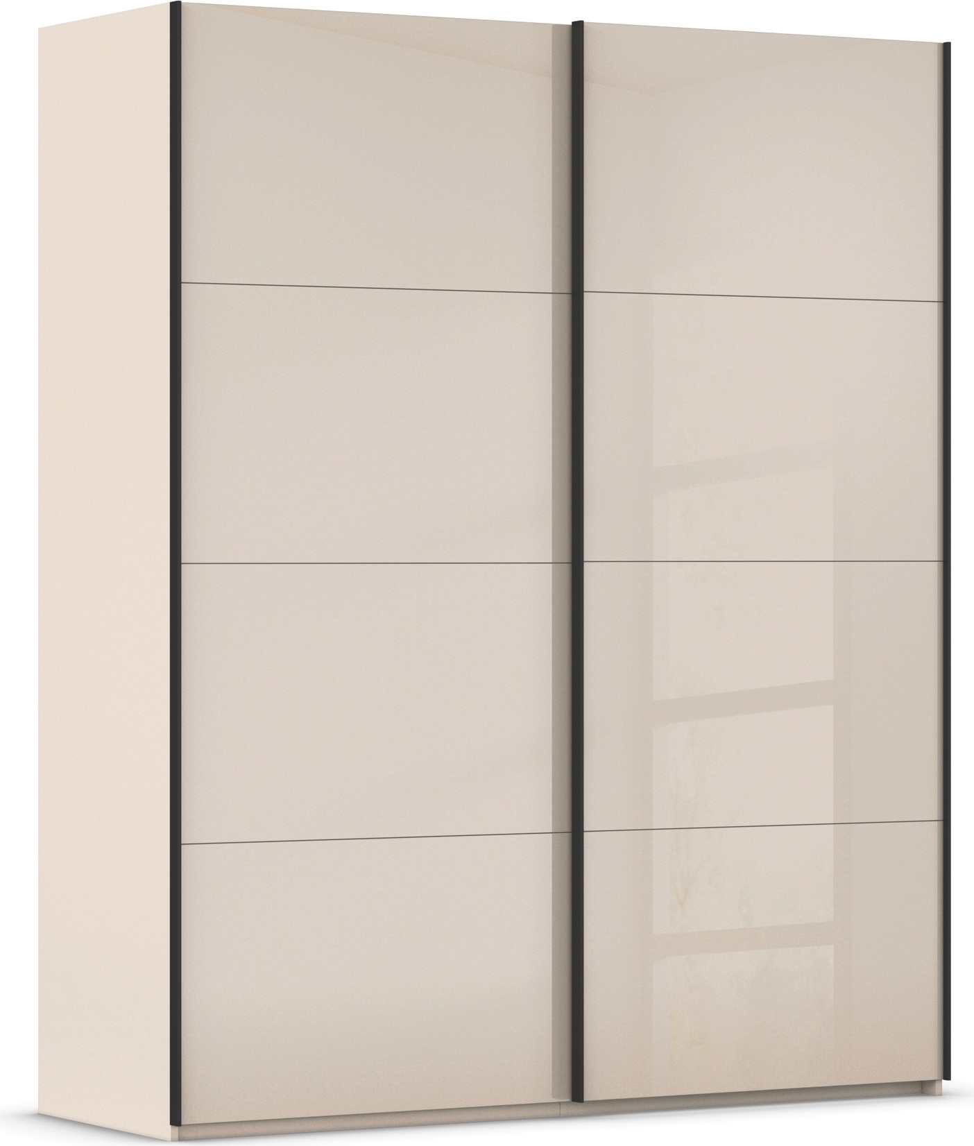 rauch Schwebetürenschrank "Kleiderschrank Schrank Garderobe Schlafzimmerschrank SCALE-FYRA" edle viergeteilte Türen mit Glas-Front viele Farben MADE IN GERMANY