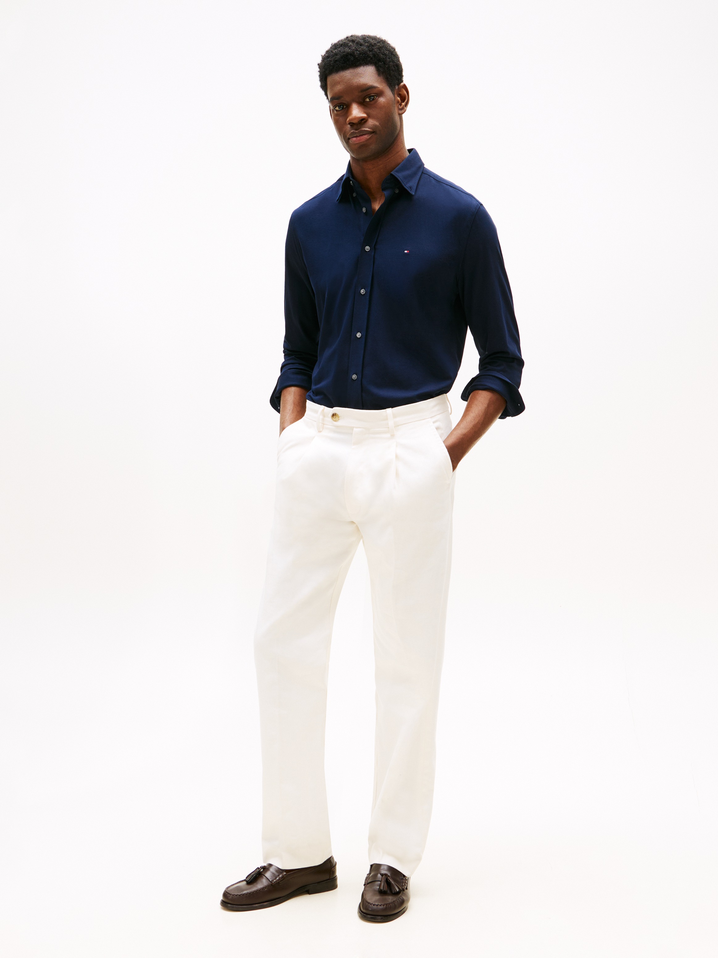 Tommy Hilfiger Langarmhemd "PERFORMANCE KNIT SOLID LS SHIRT" günstig online kaufen