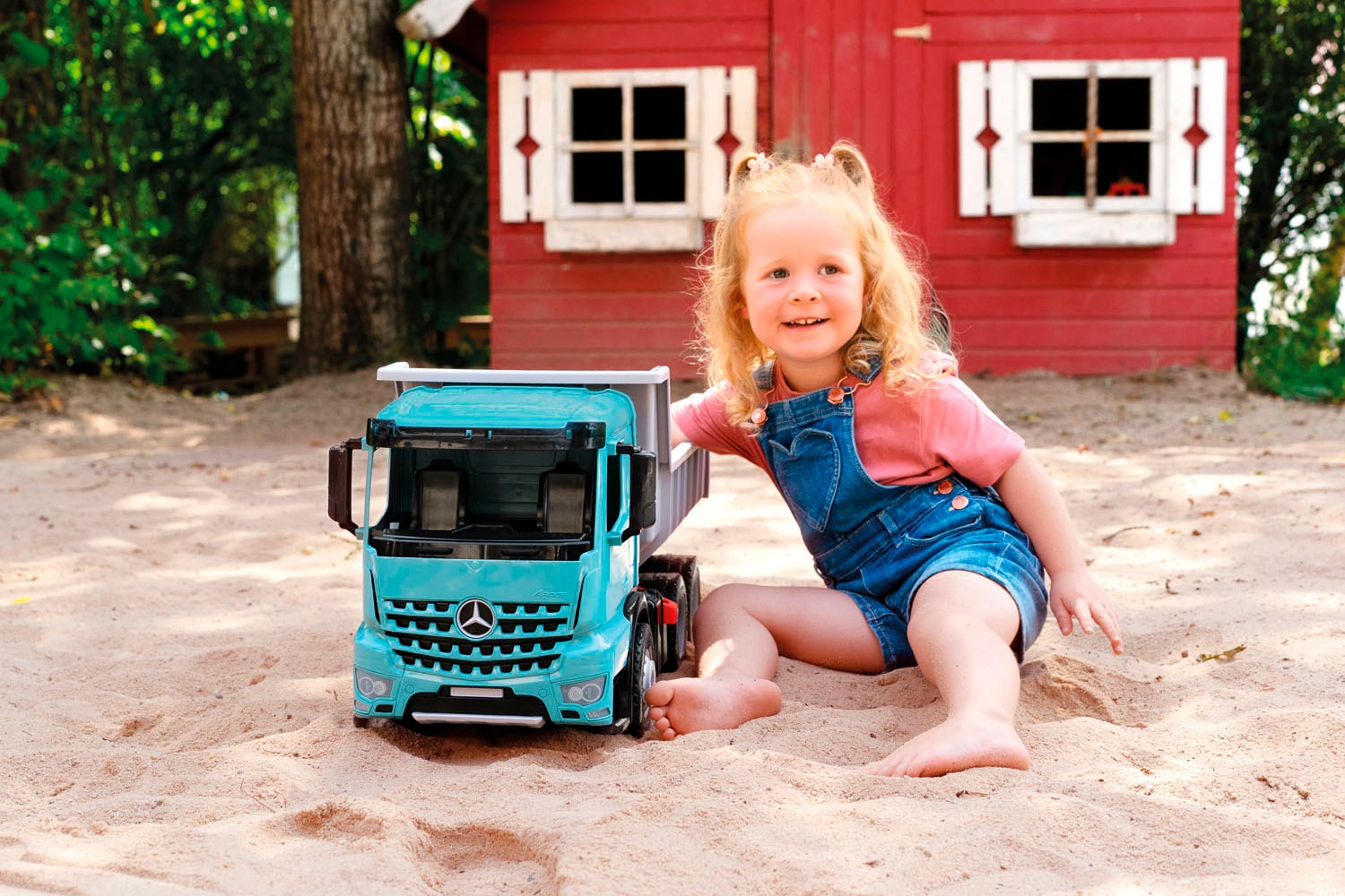 Lena® Spielzeug-Kipper »Giga Trucks Muldenkipper Mercedes-Benz Arocs, petrol« Made in Europe