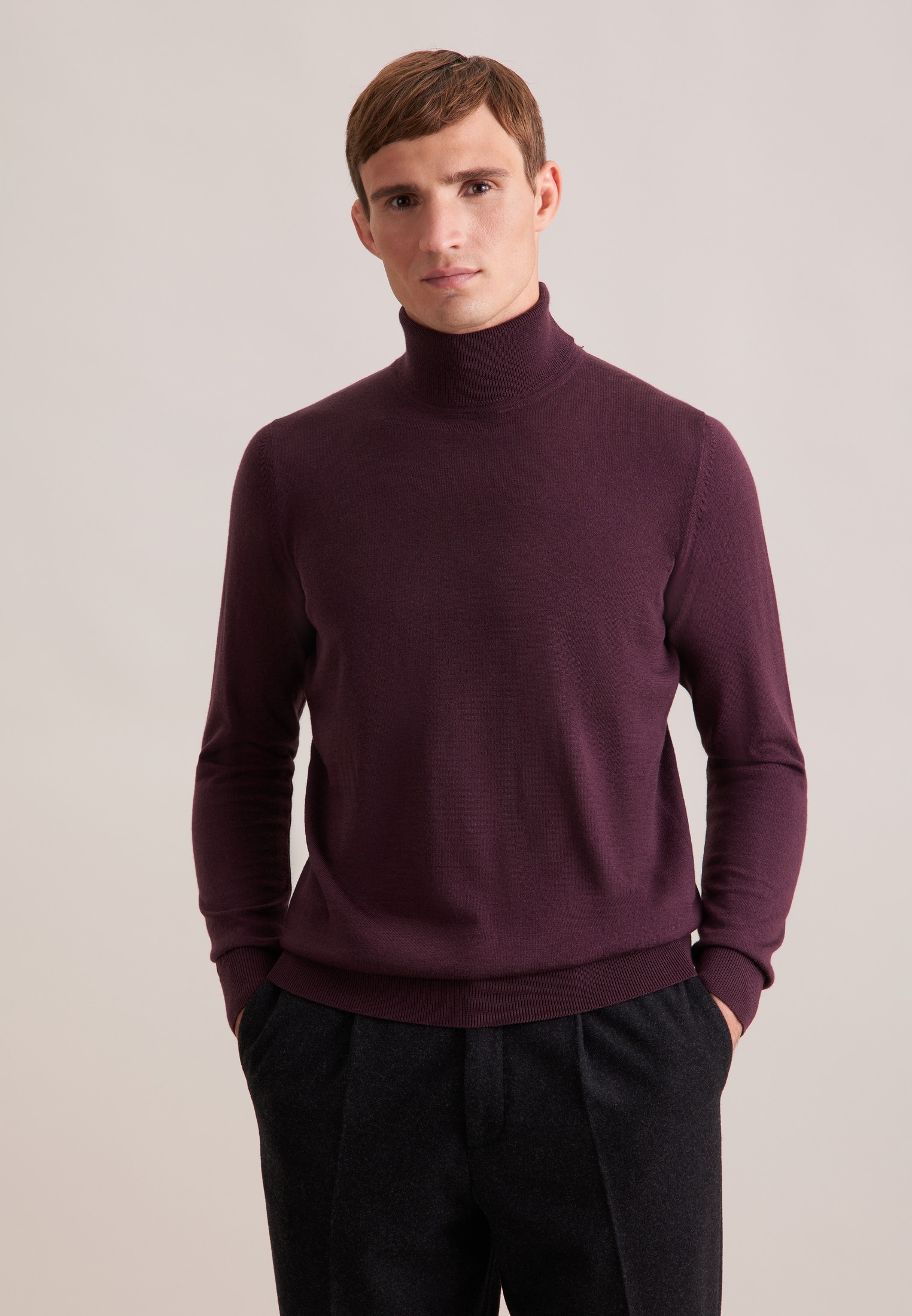 seidensticker Strickpullover "Schwarze Rose", 1/1 Rundhals Uni günstig online kaufen