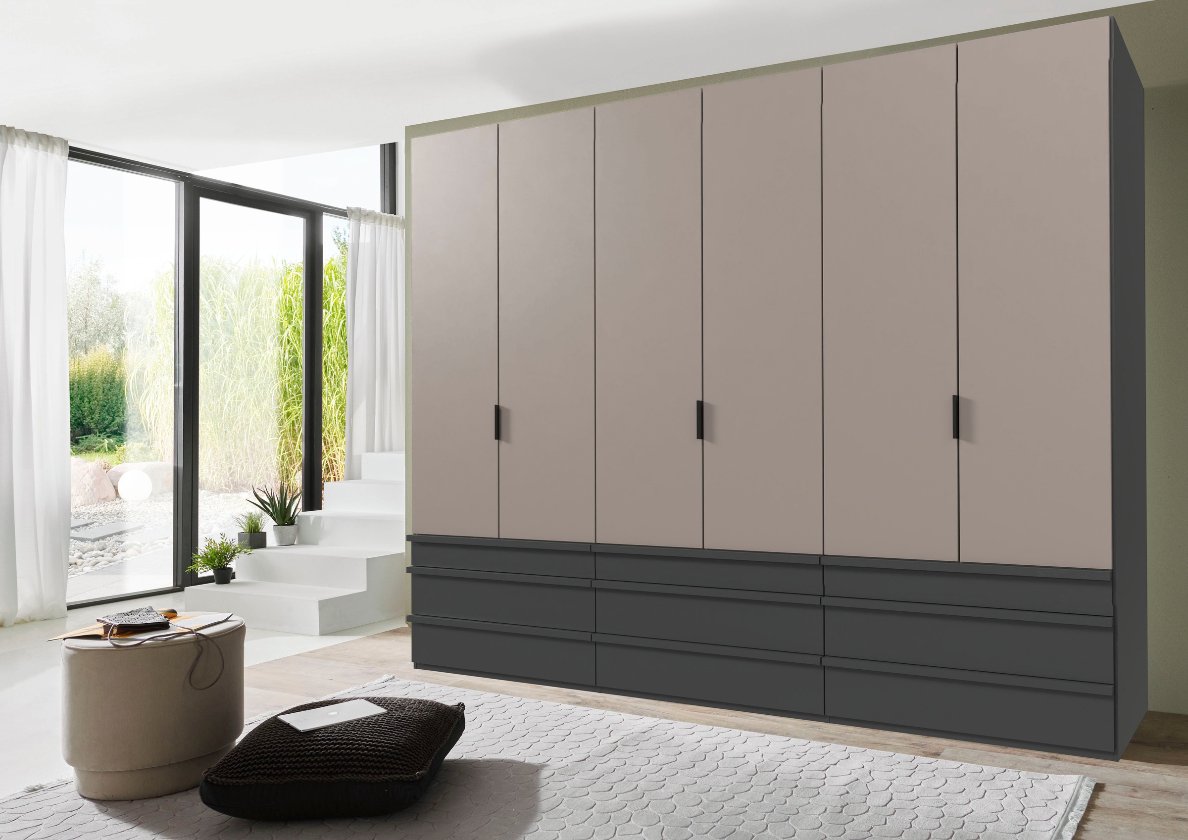 Wimex Falttürenschrank »Oxford by fresh to go, in der Breite 300cm, in 2 Höhen erhältlich« mit Schubladen, wahlweise mit oder ohne Spiegel,  mit hochwertigen Falttüren für den perfekten Überblick