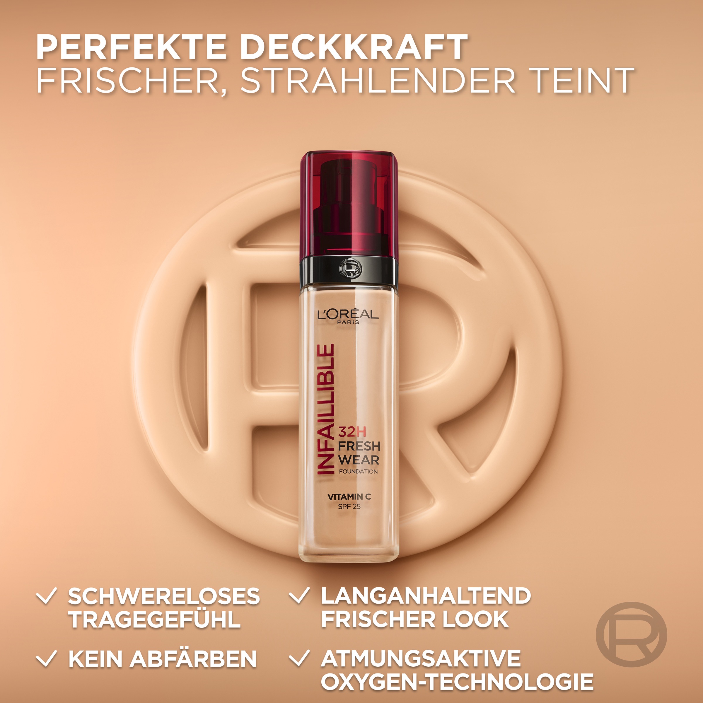L'ORÉAL PARIS Foundation »Infaillible 32H Fresh Wear Make-up«, mit langanhaltender Formel