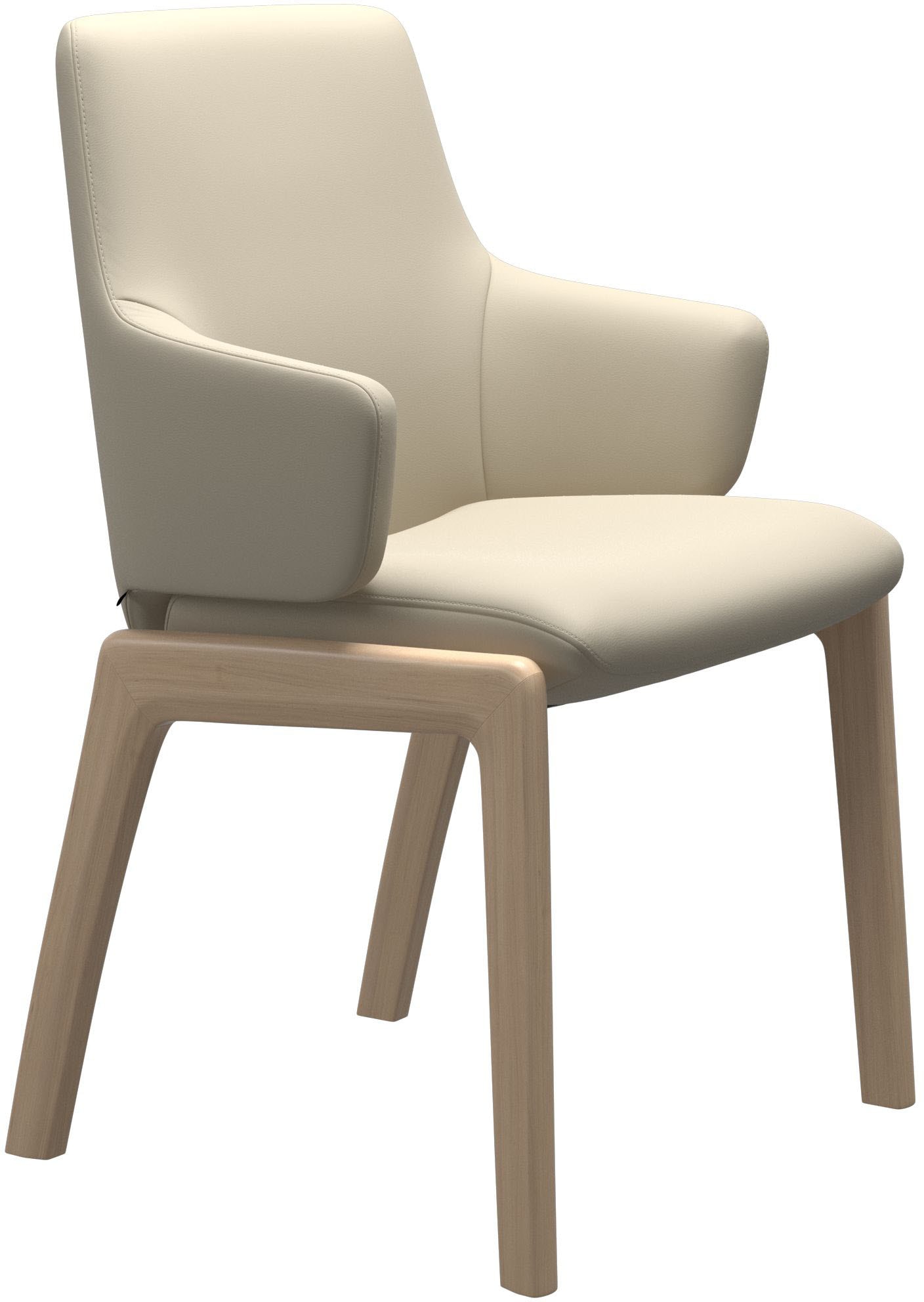 Stressless Polsterstuhl "Laurel" () Low Back mit Armlehne, Größe L, abgerundete Beine in Eiche gekalkt