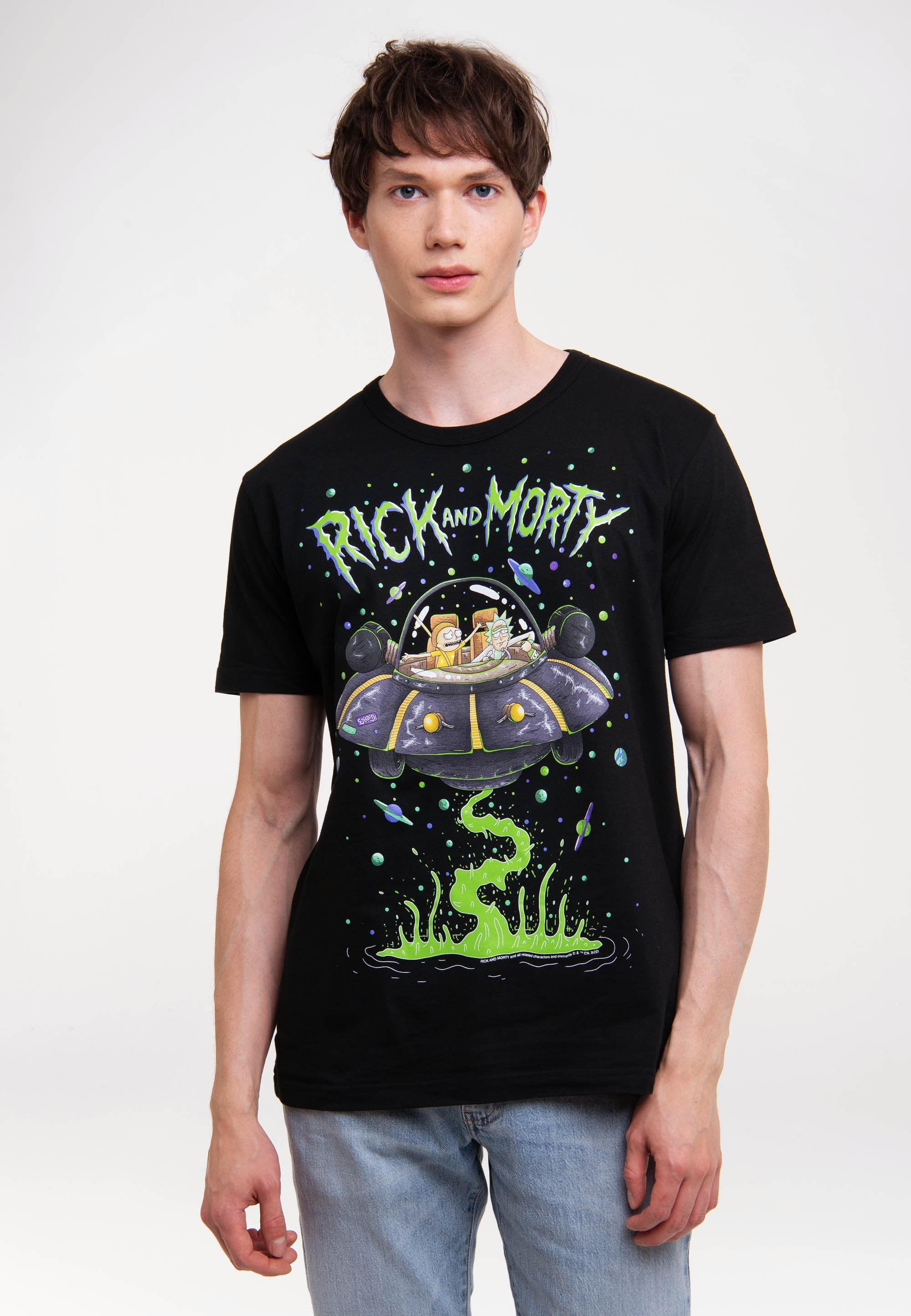 T-Shirt »Rick & Morty - Raumschiff«, mit lizenziertem Print