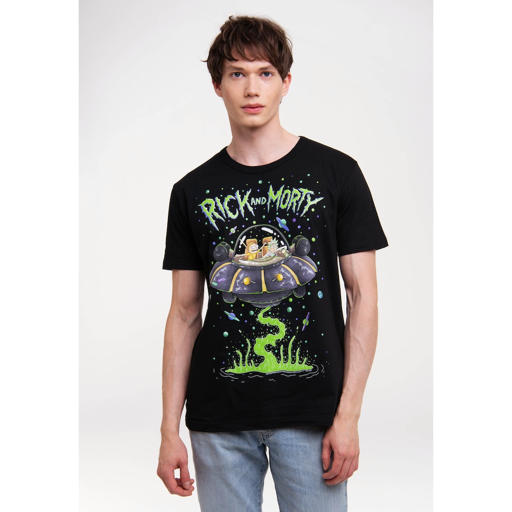 LOGOSHIRT T-Shirt »Rick & Morty - Raumschiff«