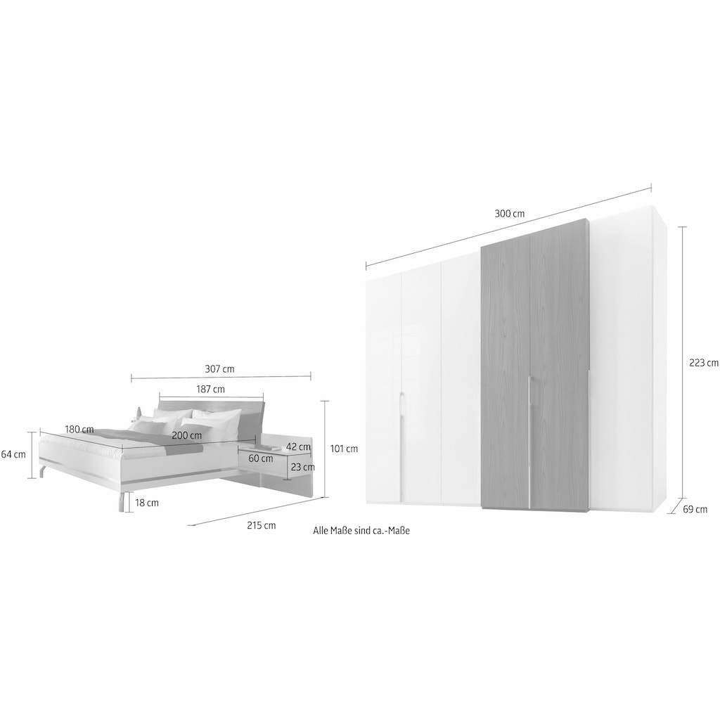 nolte® Möbel Schlafzimmer-Set »concept me 230«, mit Koffertüren