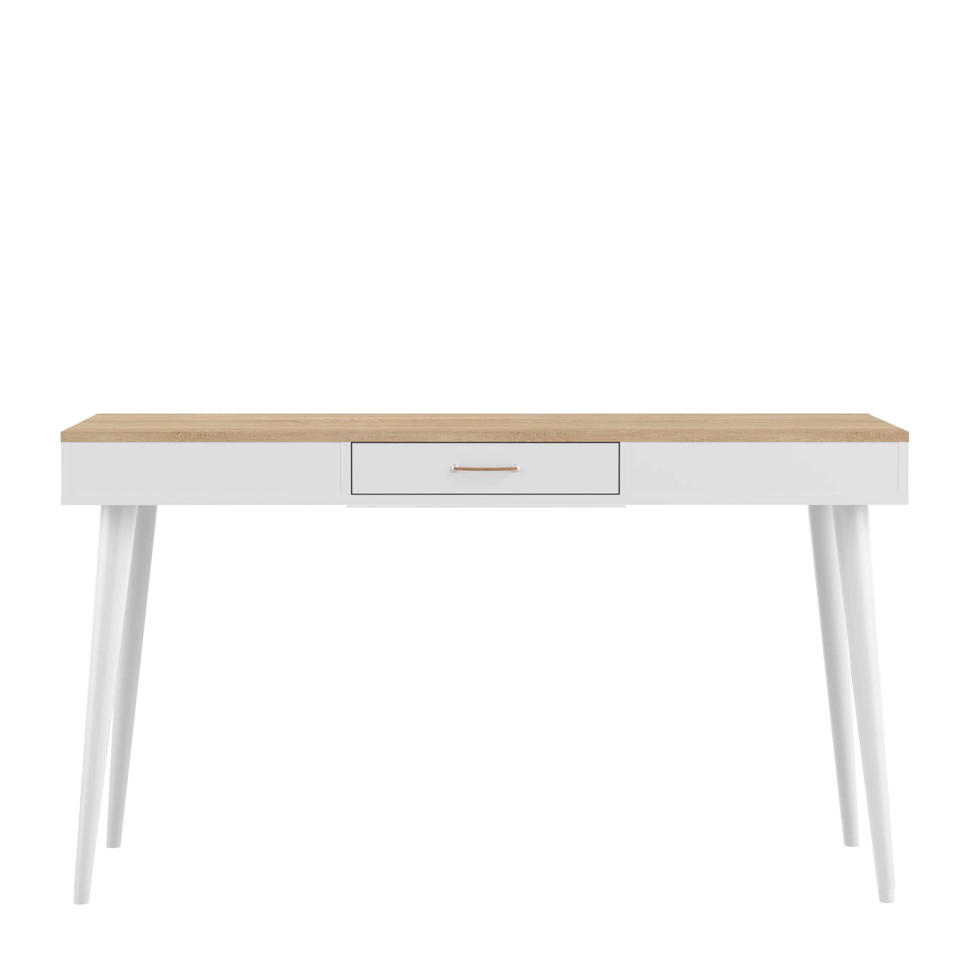 TemaHome Schreibtisch »Horizon Computertisch mit Holzbeinen, Home Office,«, 134cm Breit, mit Schublade