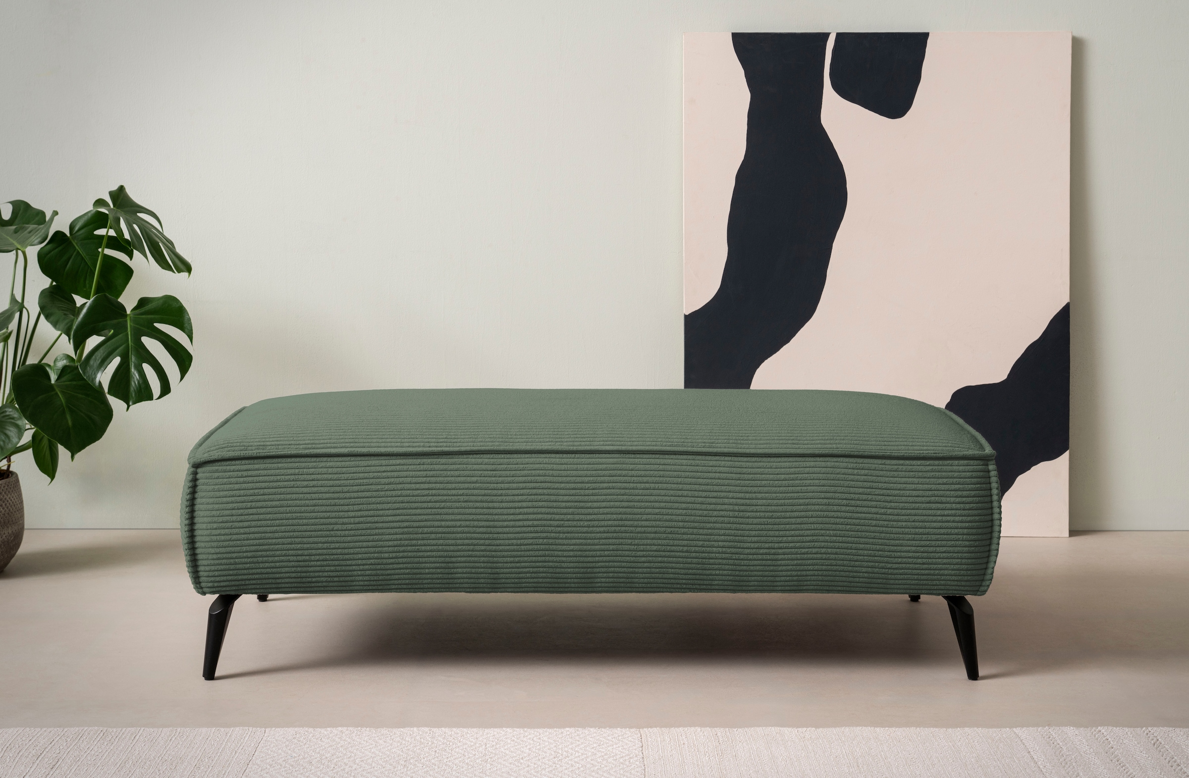 Home affaire Hocker "TVINNU, mit Kedernaht, Cord u. Flachgewebe" zur Serie günstig online kaufen