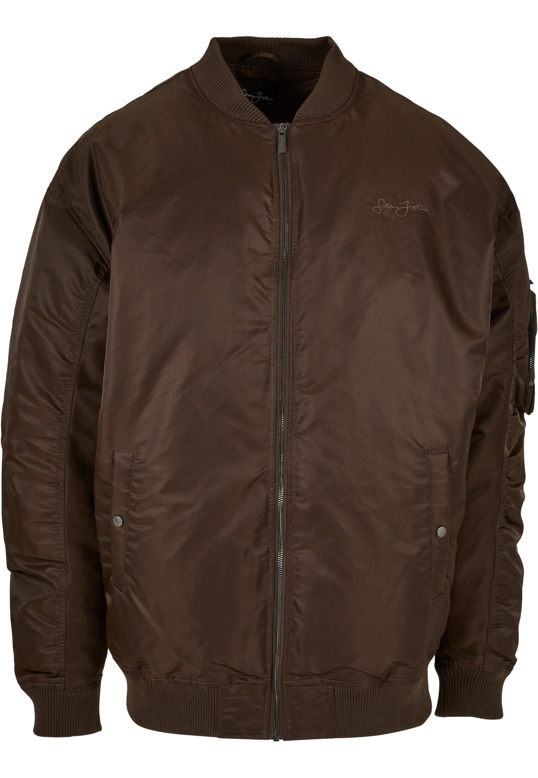 Sean John Allwetterjacke "Sean John Herren JM224-008-01 Script Logo Oversize Bomberjacket", (1 St.), ohne Kapuze