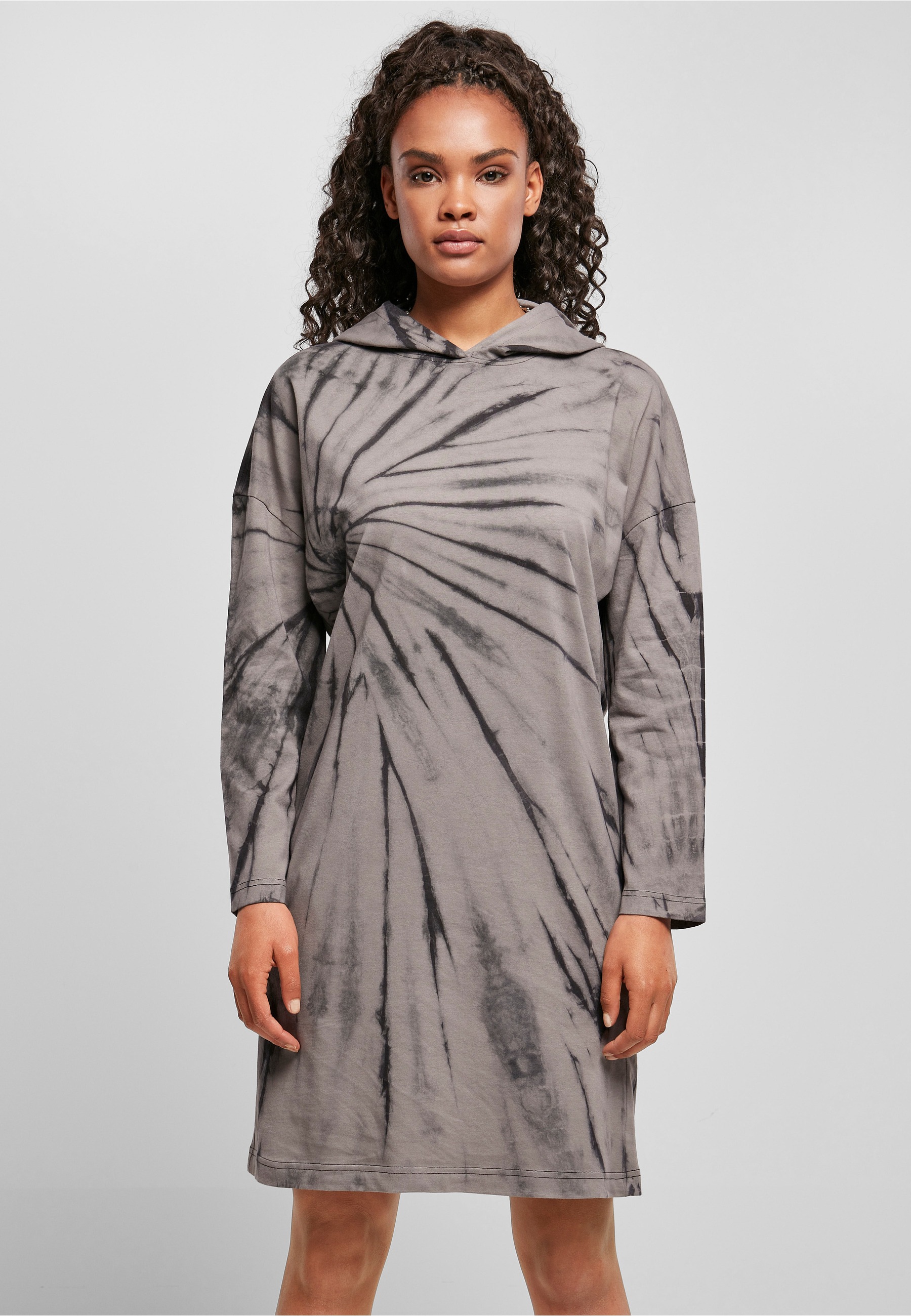 URBAN CLASSICS Shirtkleid »Urban Classics Damen Ladies Oversized Tie Dye Hoody Dress« 1 Stk. tlg.